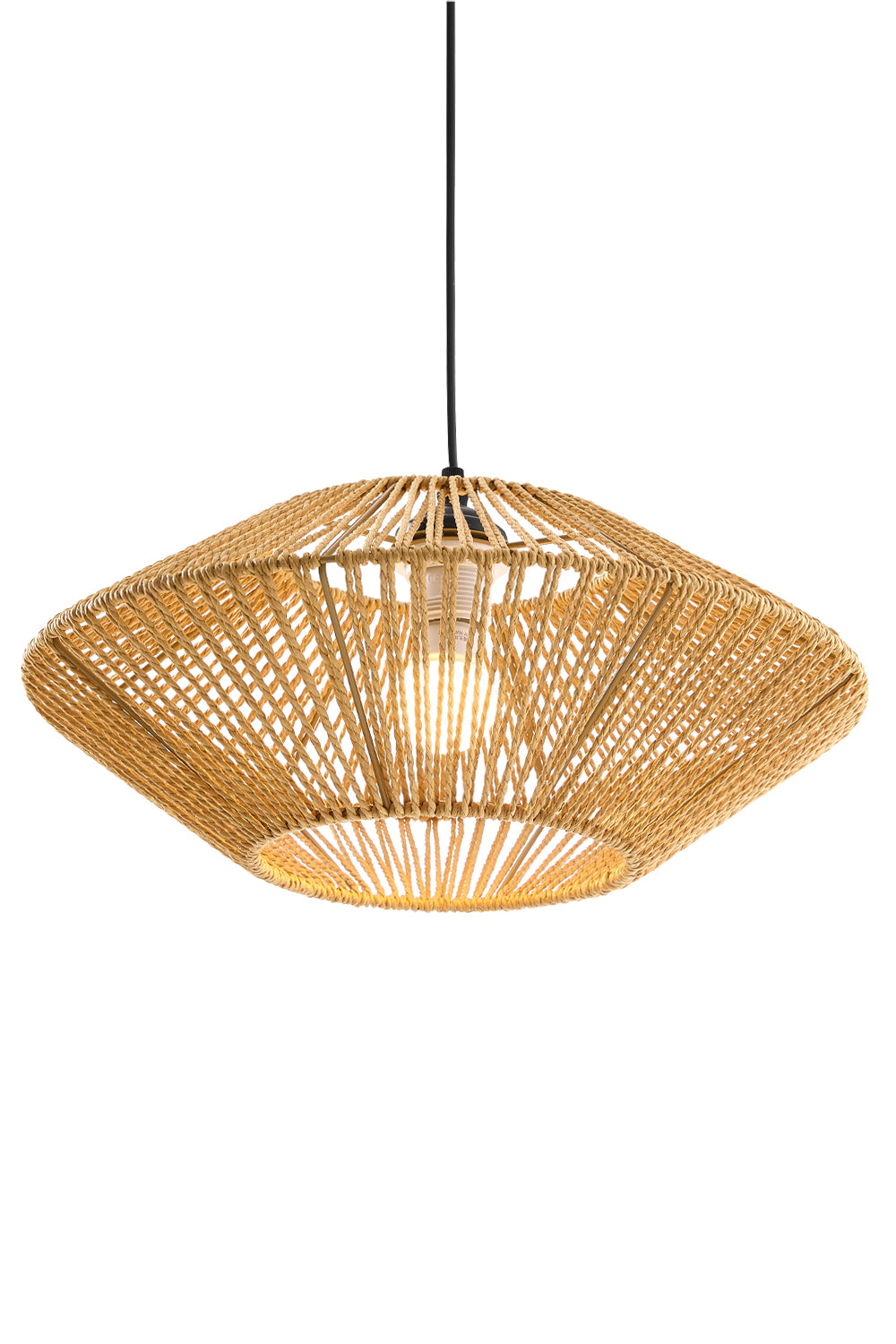 E27 Bulb Vintage Hemp Rope Ceiling Pendant Light