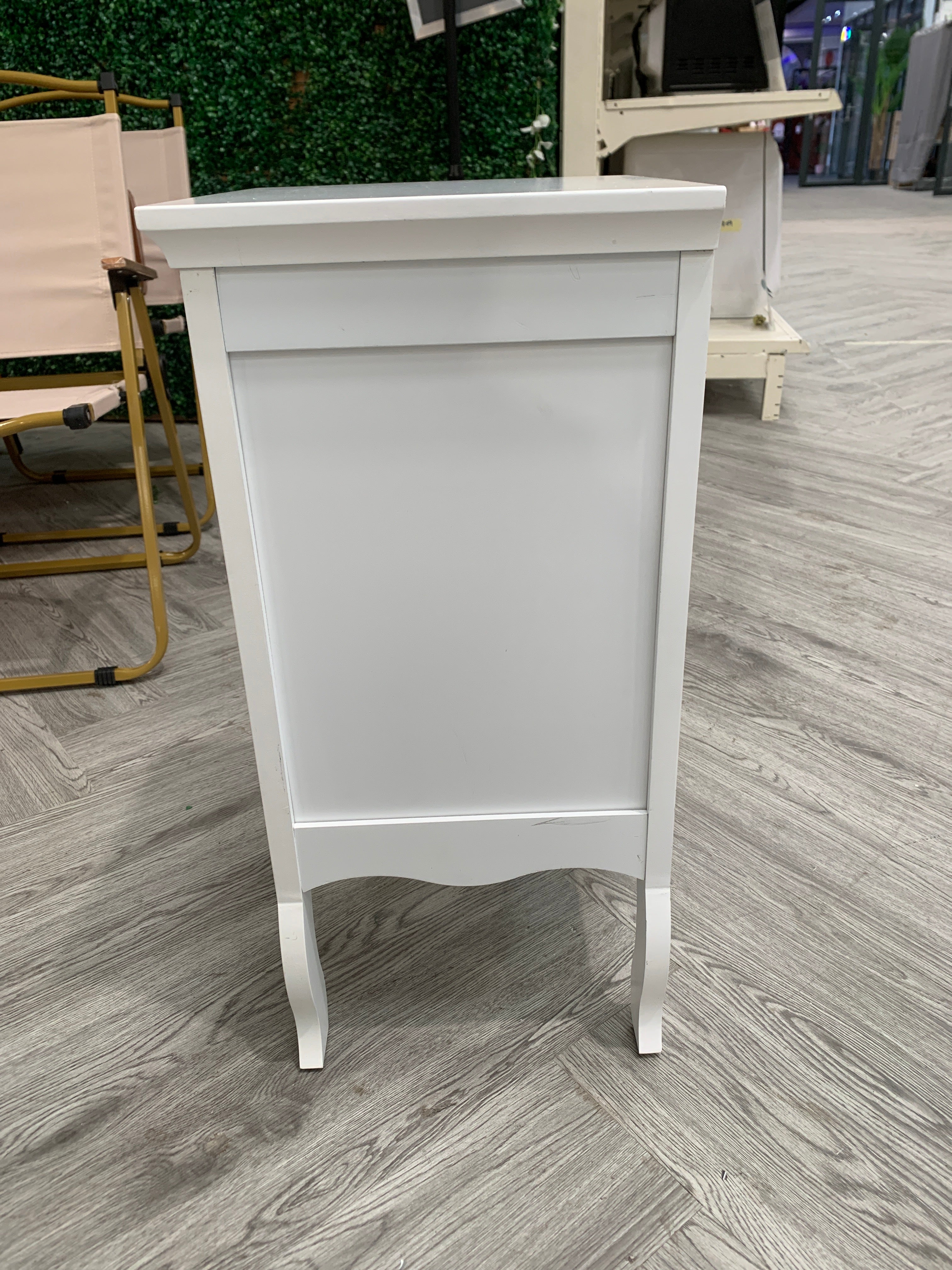 Wooden Bedside Table Nightstand with Drawer White