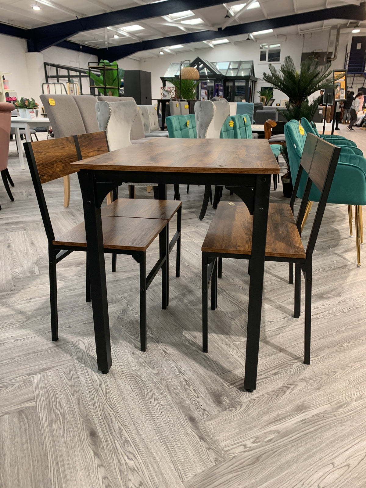 Vintage Dining Table with Four Chairs