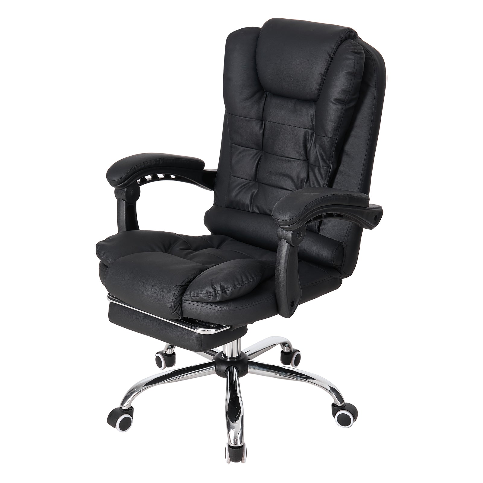 New Height Adjustable Swivel Office Chair with Seven Point Massage Black