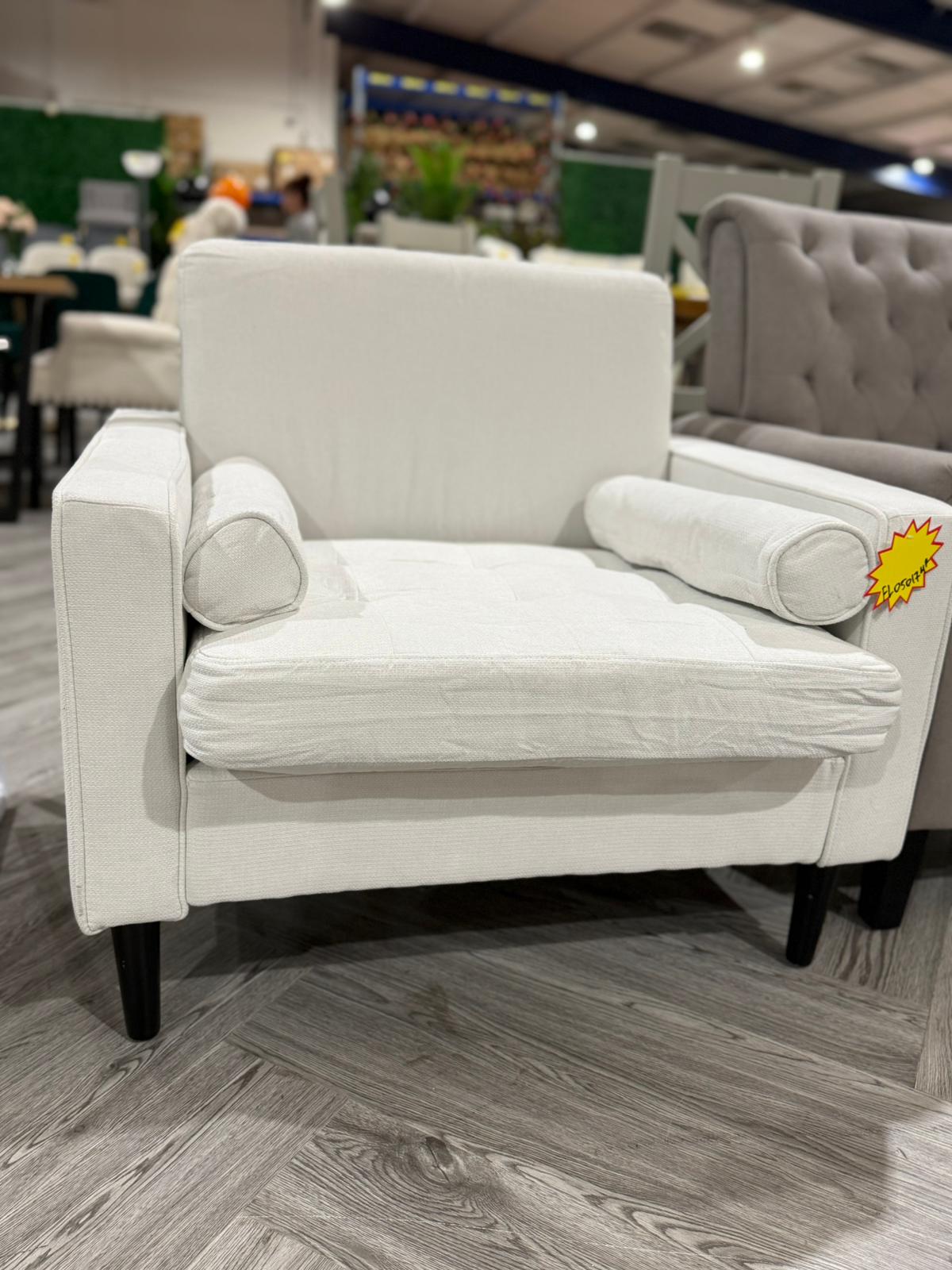 Mid Century Single Sofa Armchair Beige