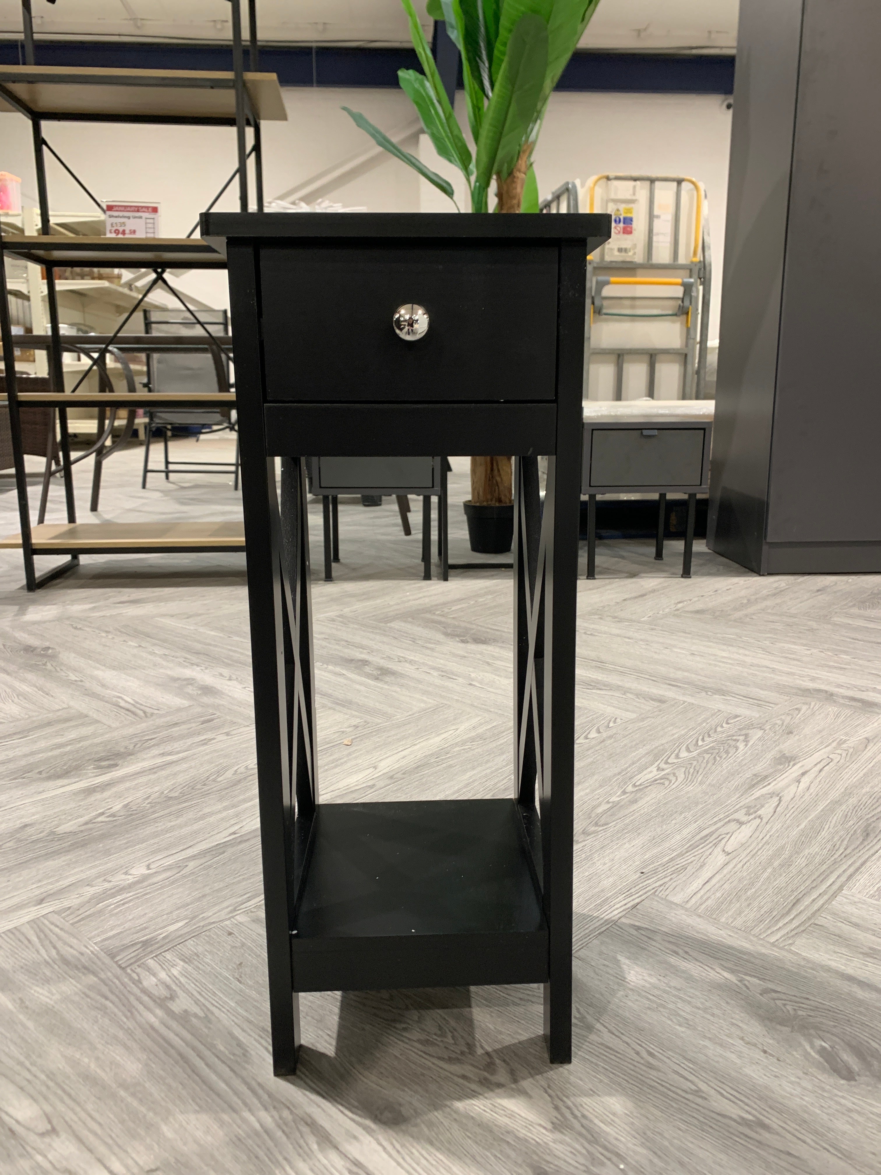Wooden One Drawer Slim Console Side Table