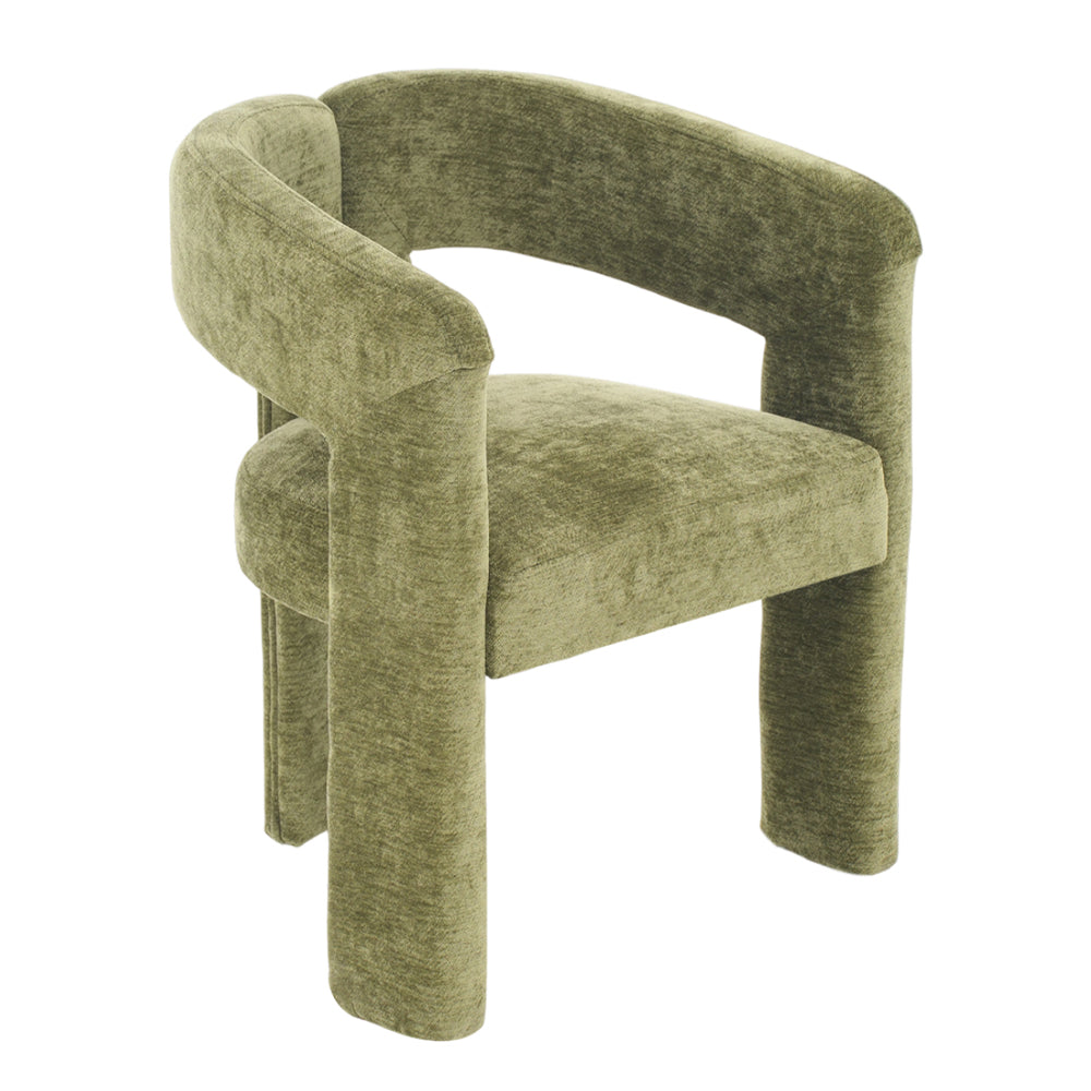 Chenille Upholstered Accent Chair Green