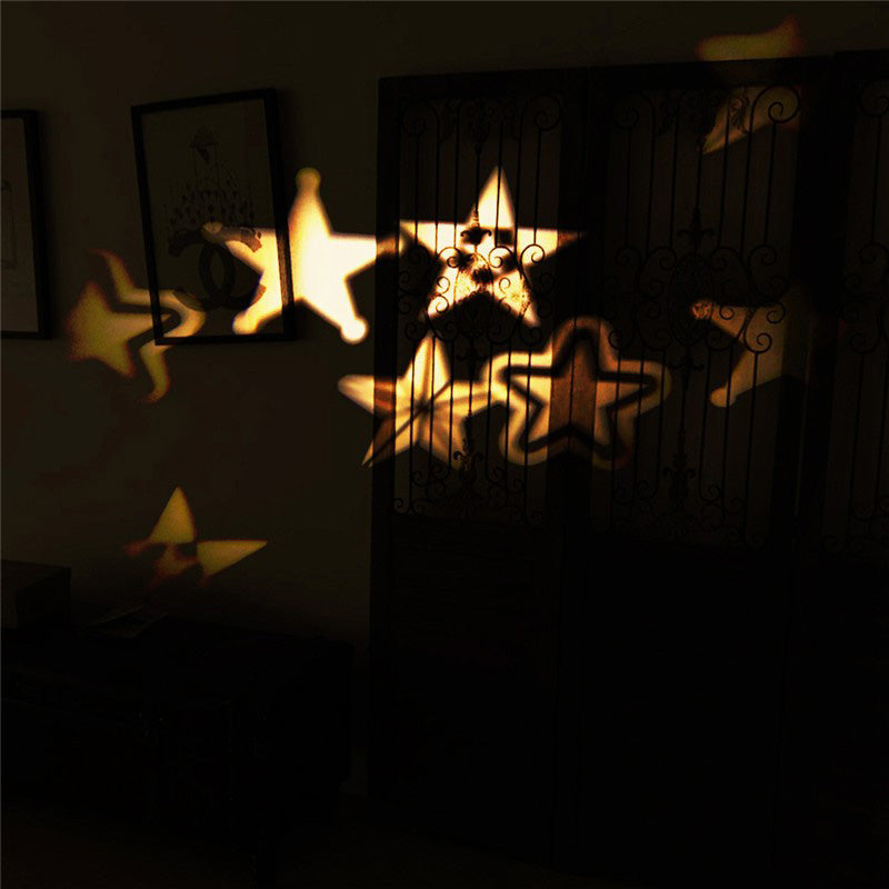3D Star Projector Lamp with Plug Warm White