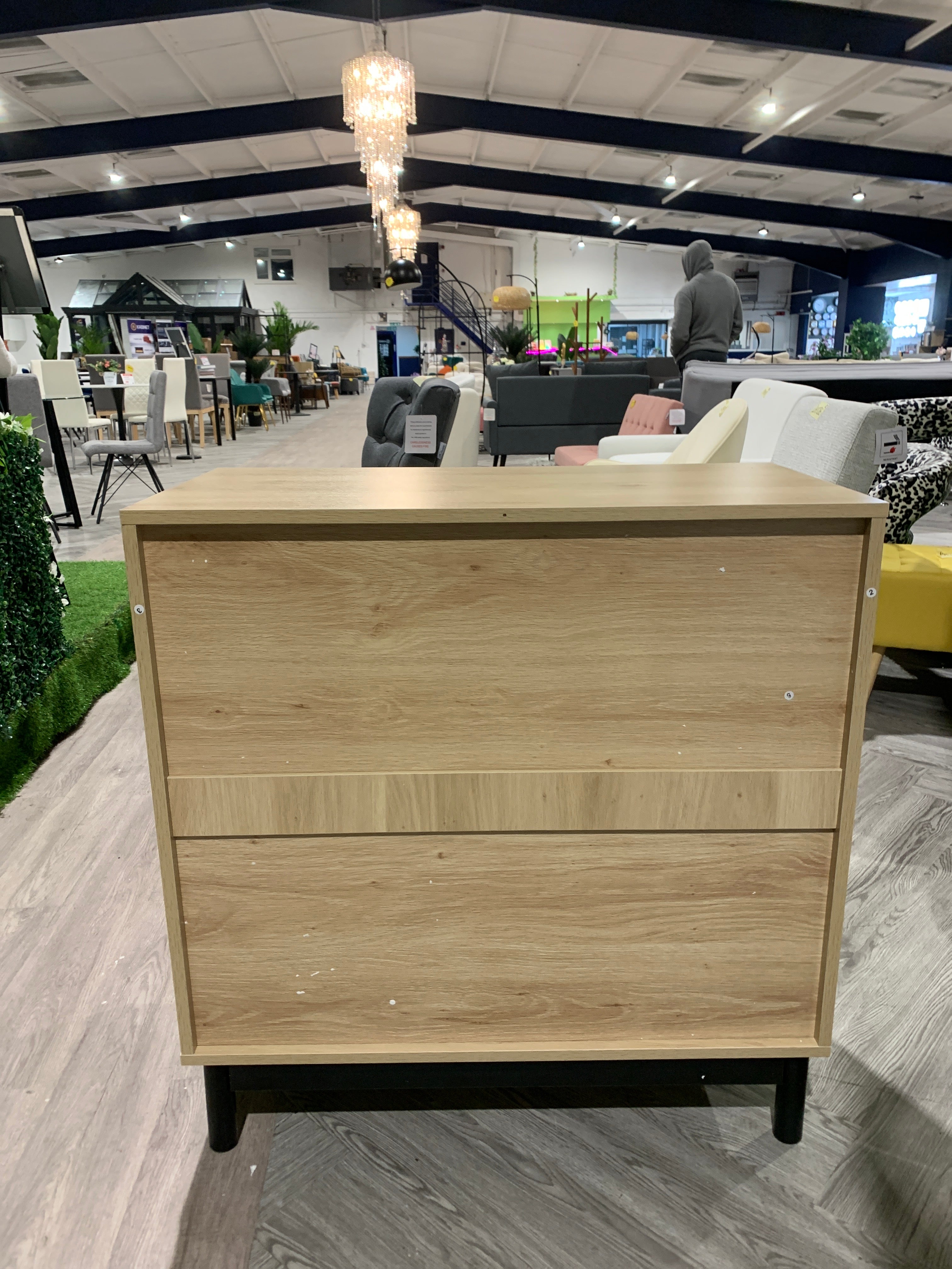 Rustic Wooden Sideboard with Woven Doors Natural Colour