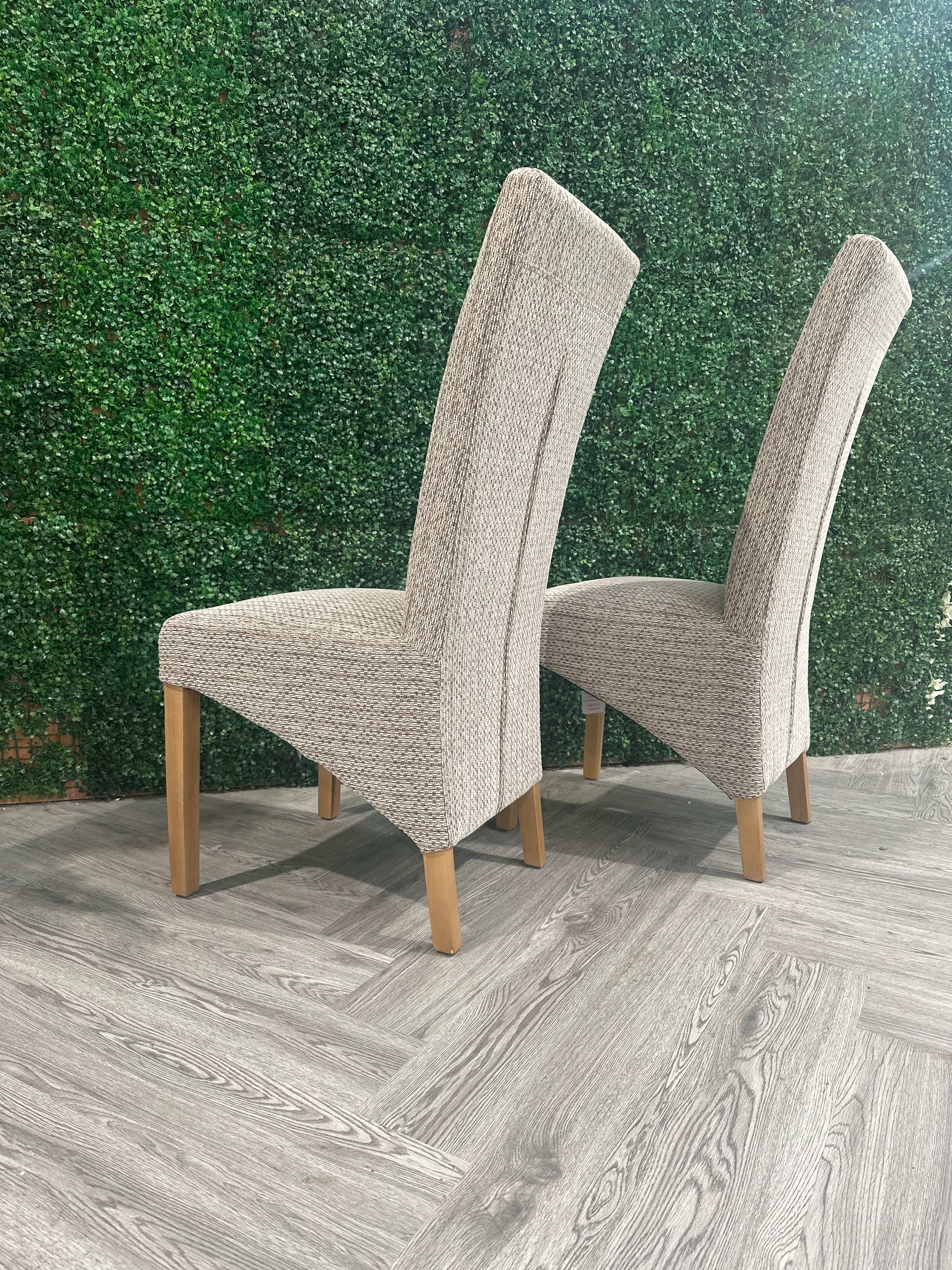 Set of 2 Florence Dining Chairs Mixed Brown