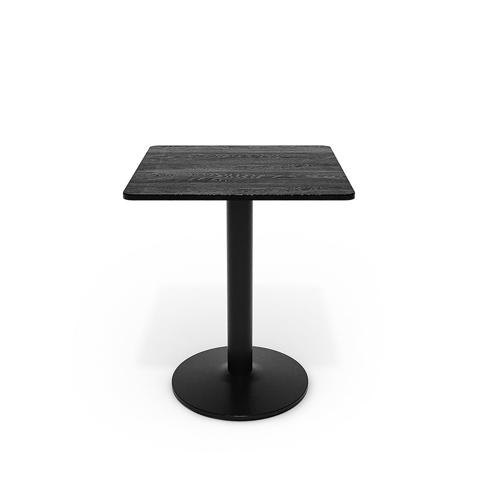 New Black Square Cafe Table with Metal Base