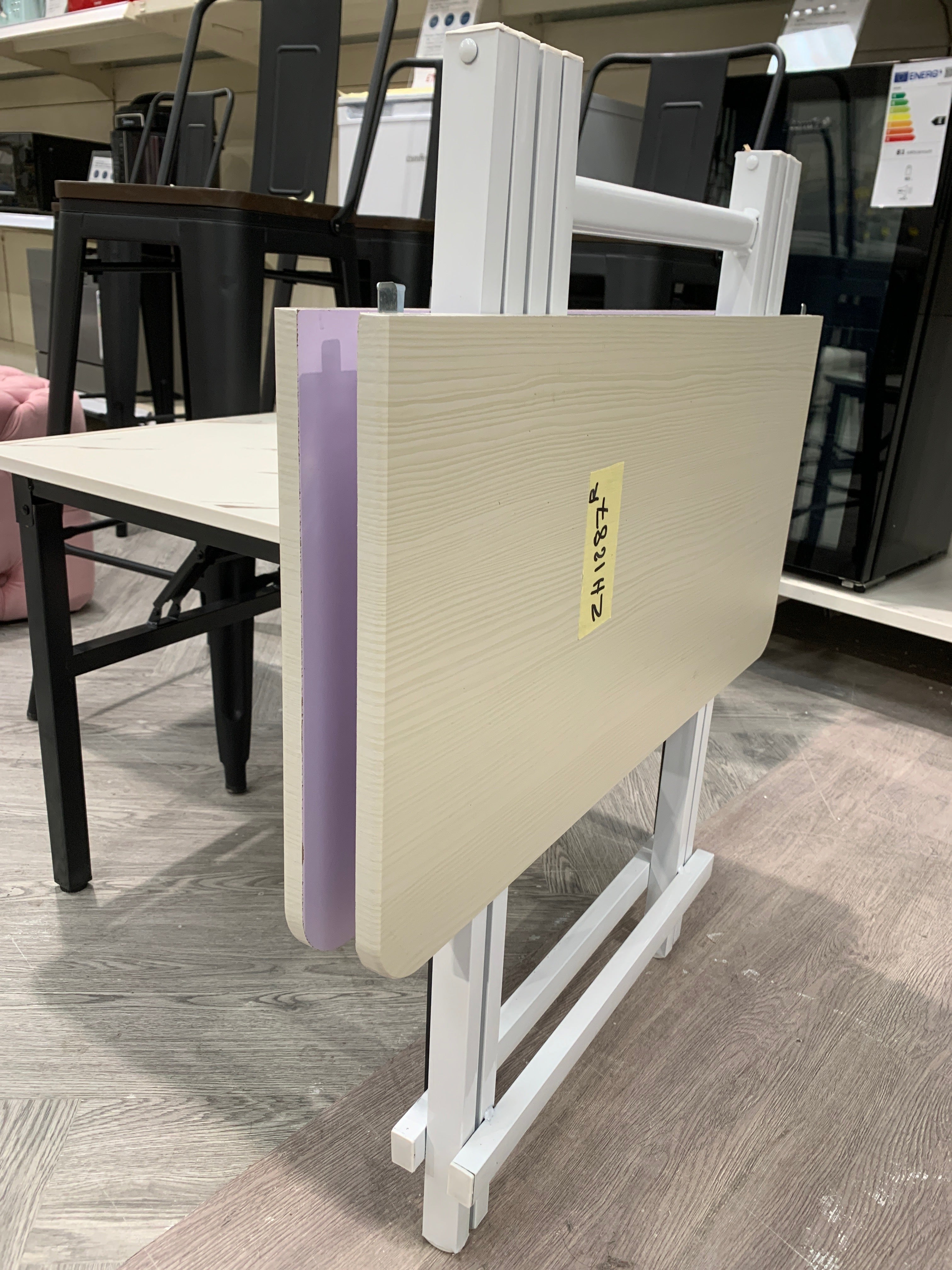 White Square Folding Wooden Dining Table 70cm