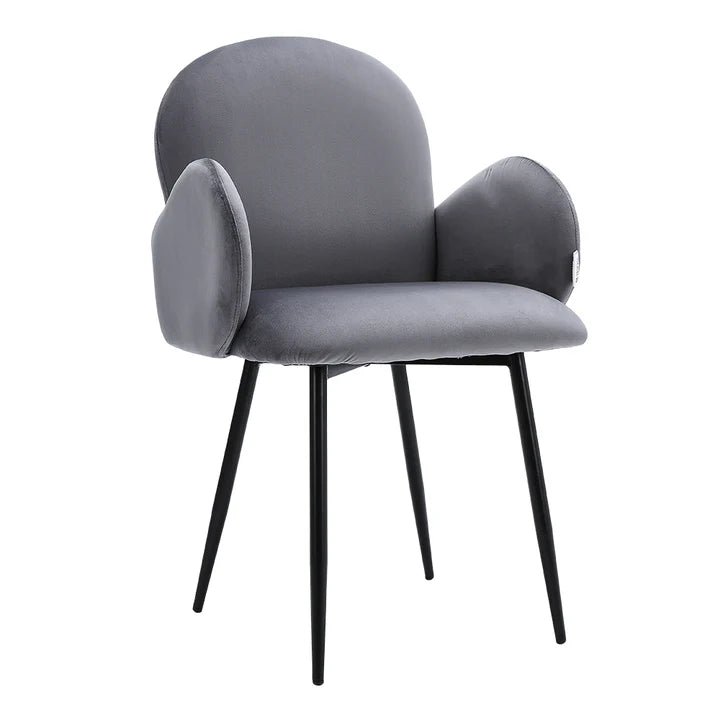New Velvet Upholstered Dining Chair with Armrest 1PC
