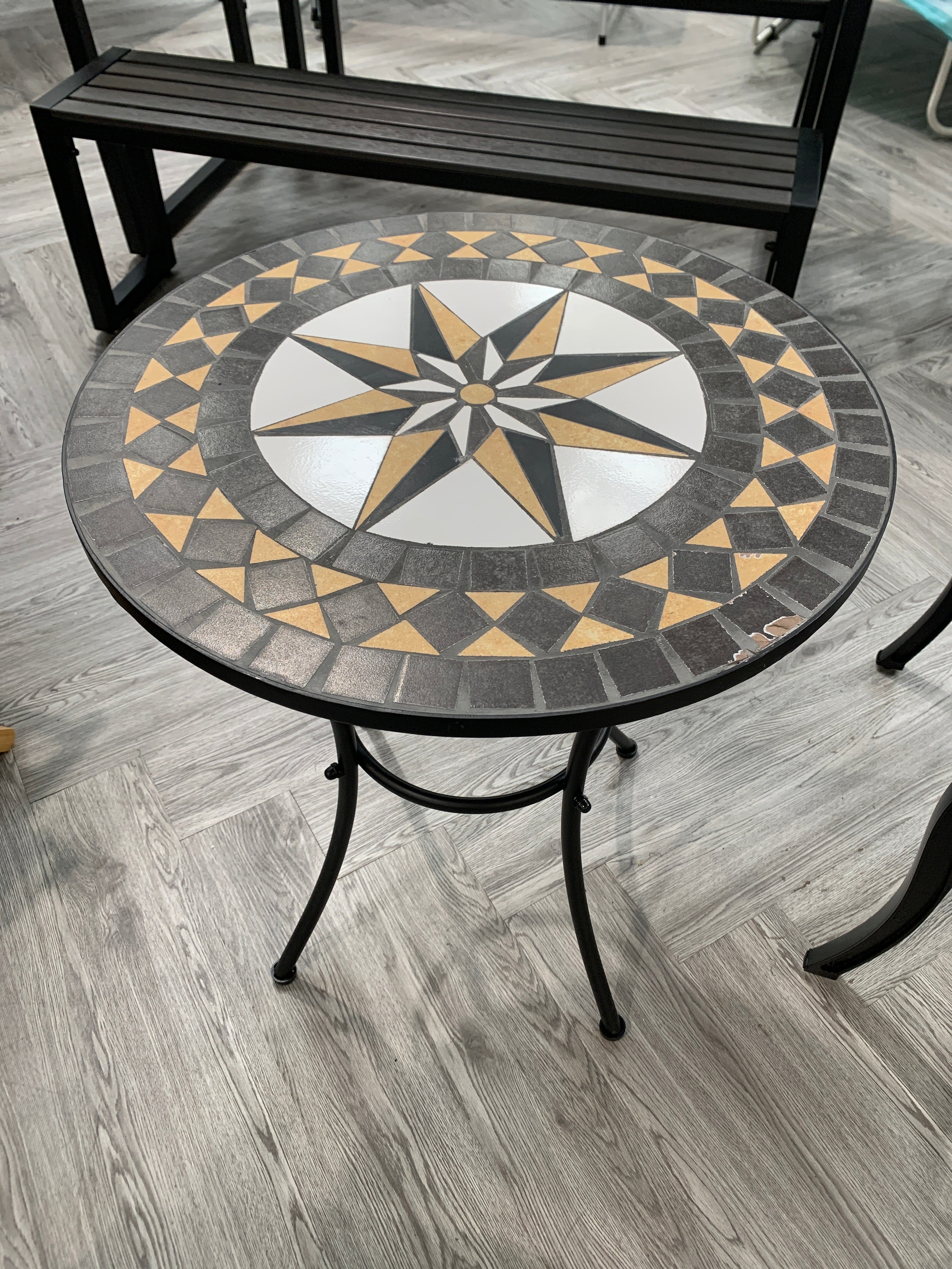 Outdoor Mosaic Bistro Table for Garden