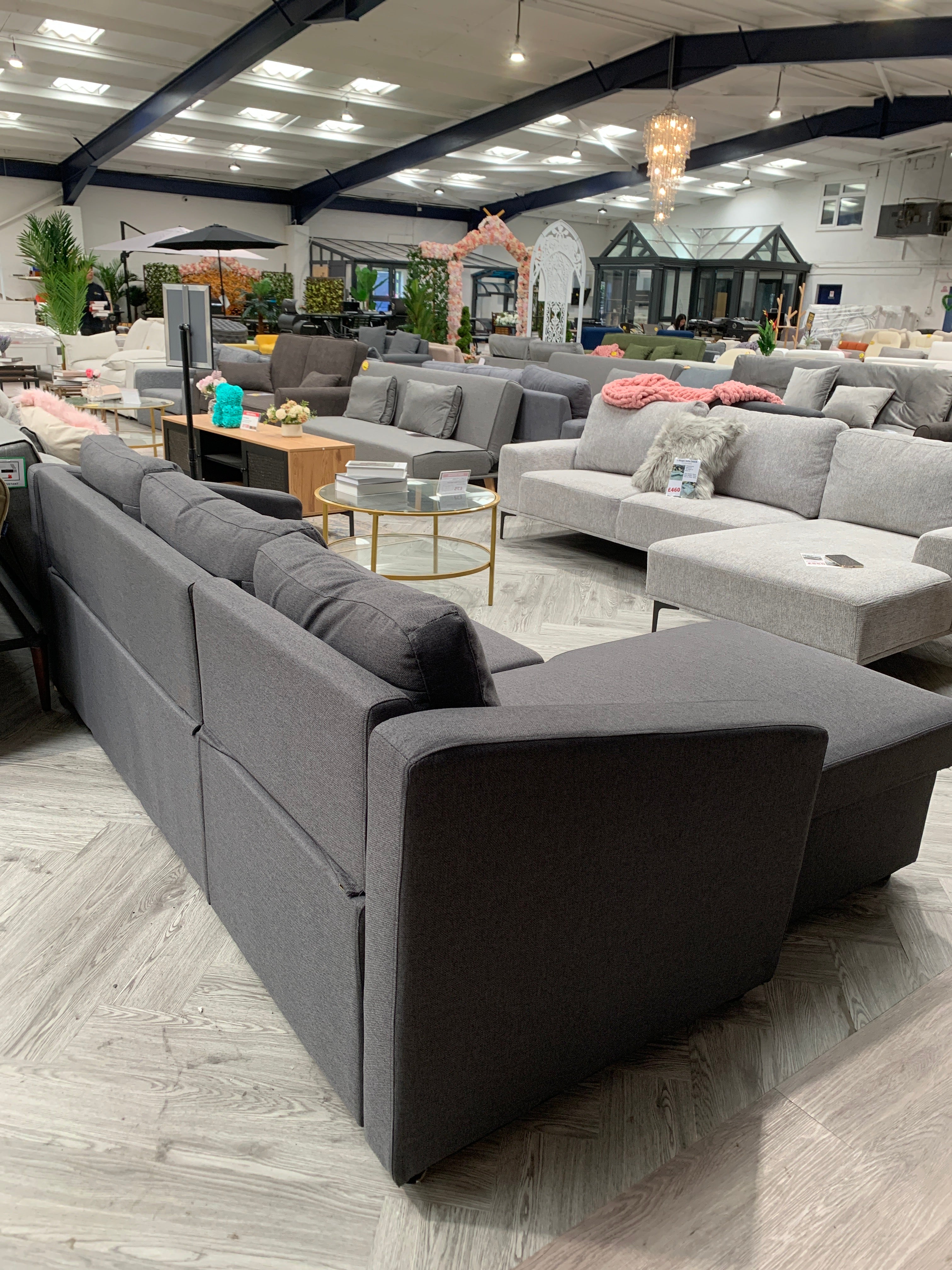 Corner Sofa Bed 3 Seater L-Shaped Sofa with Storage