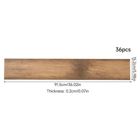 New Wood Grain PVC Self Adhesive Plank Flooring Set 36Pcs