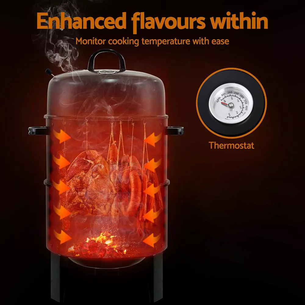 Outdoor BBQ Upright Charcoal Smoker Grill