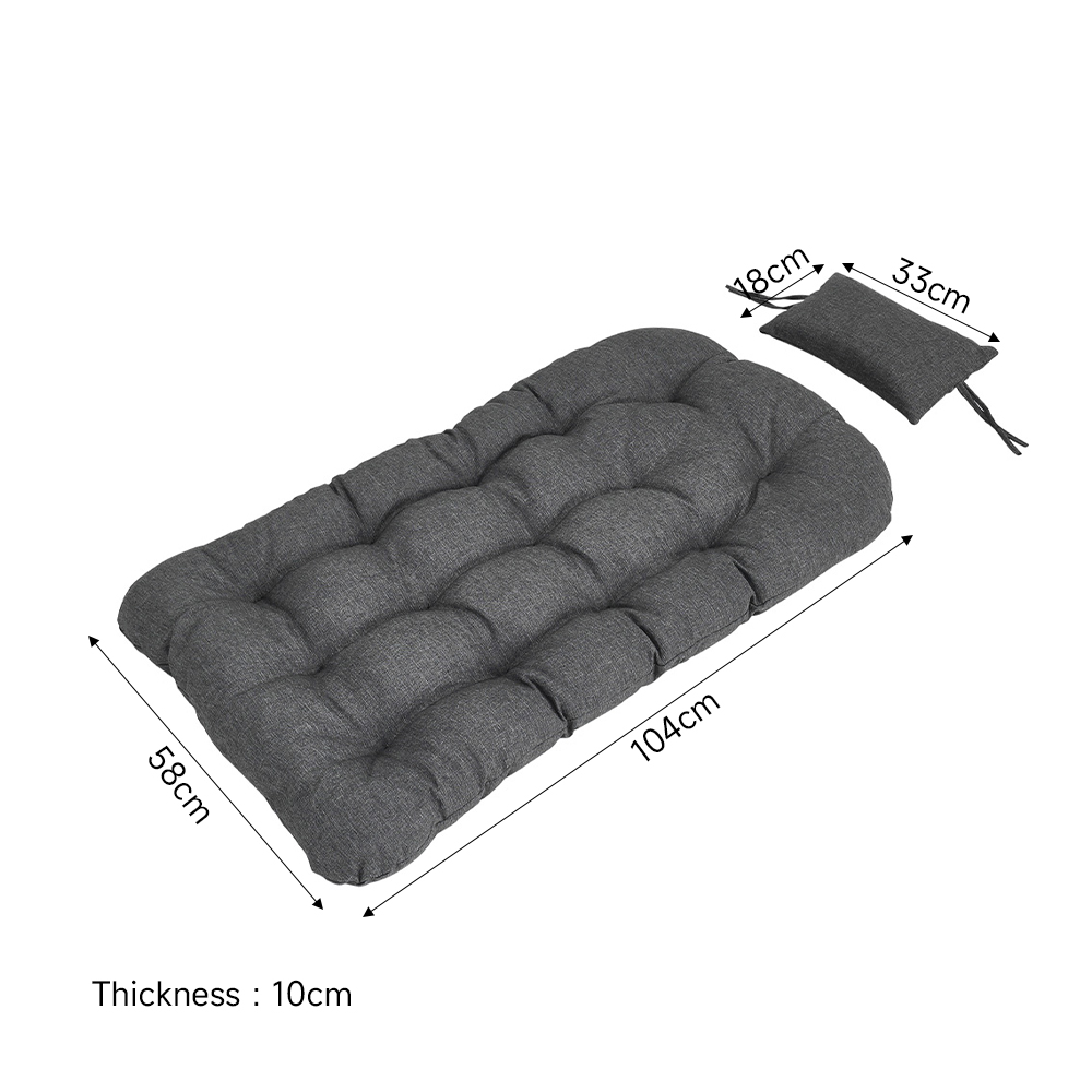 New Outdoor Garden Hanging Single Egg Chair with Dark Grey Cushion