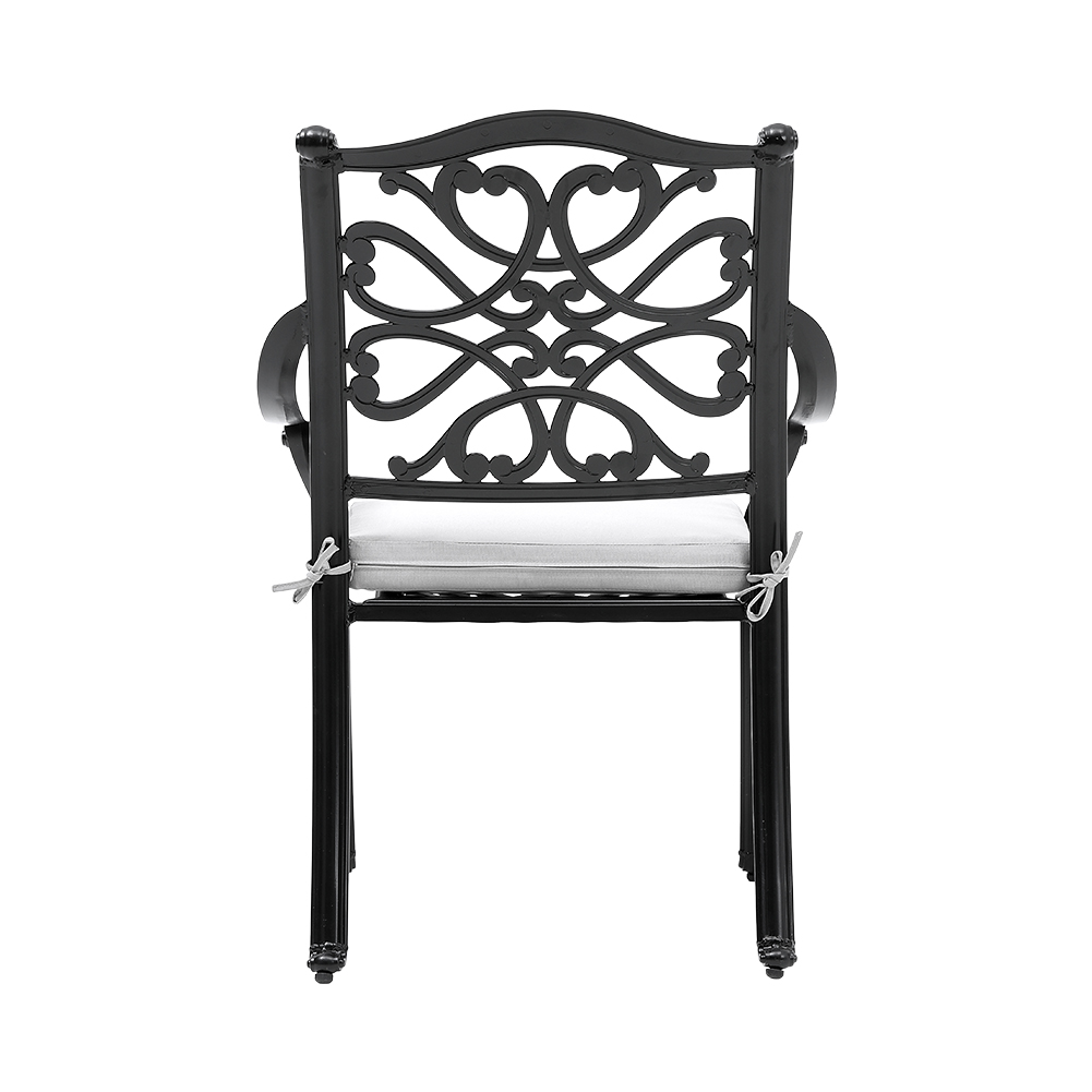 Garden Cast Aluminium Heart Outdoor Chair with Cushion 1PC