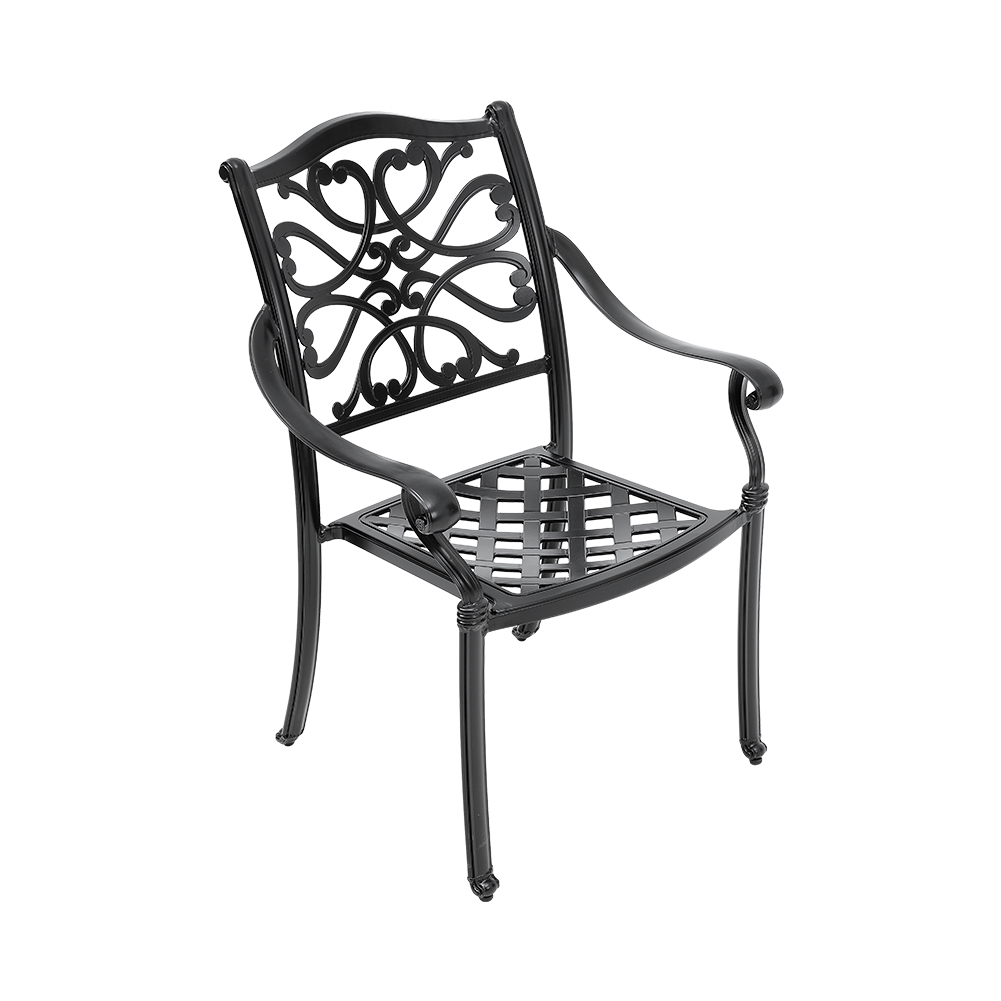 Garden Cast Aluminium Heart Outdoor Chair with Cushion 1PC