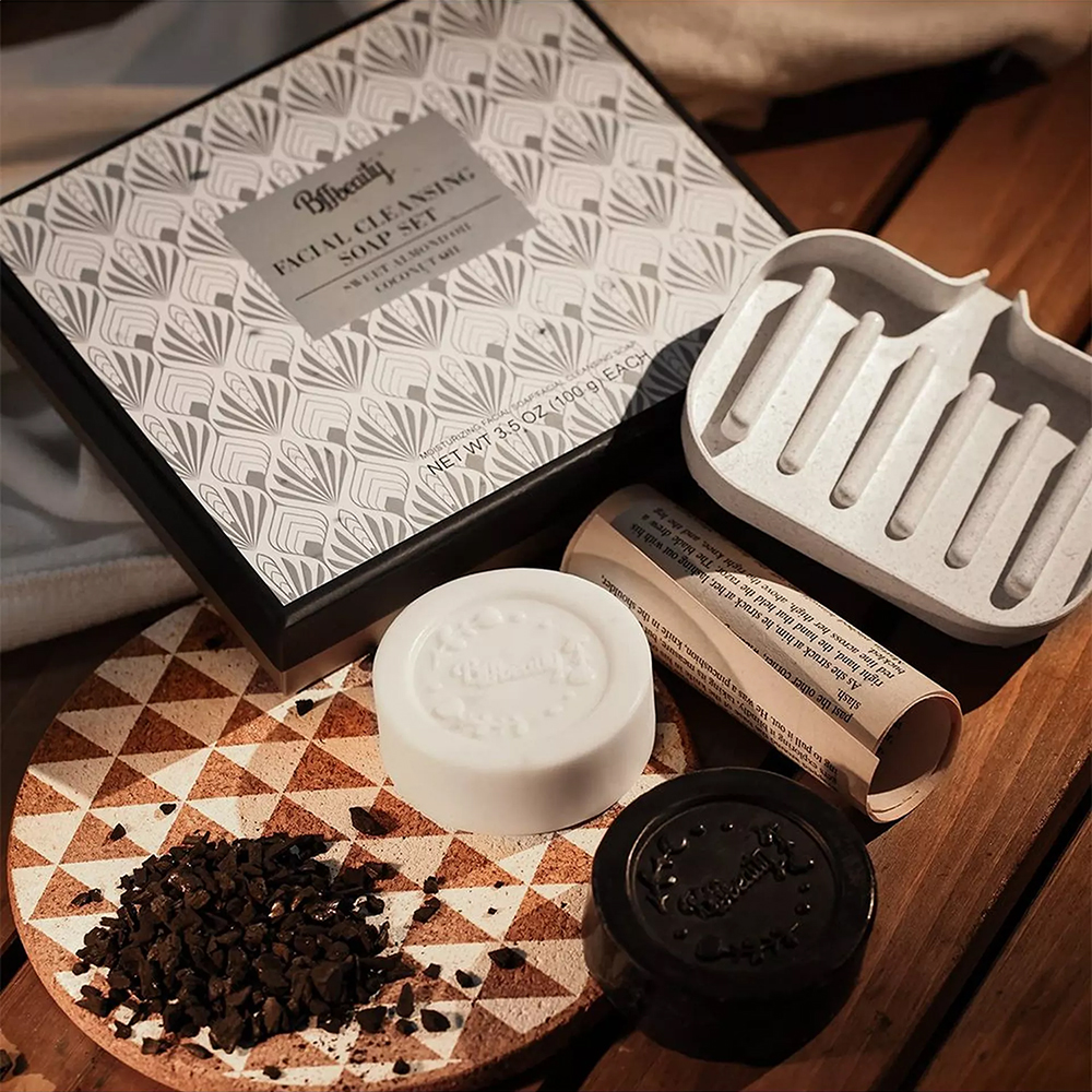 New Facial Cleansing Soap Bars 2 Pcs Moisturizing Charcoal Soap