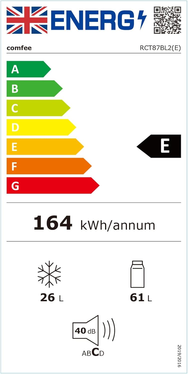 87L Under Counter Fridge Freezer