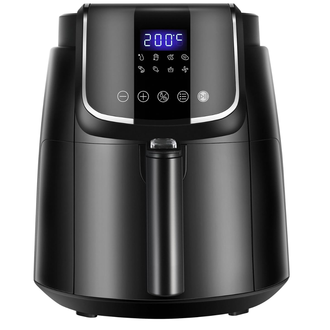 4L Touch Control Air Fryer with Display Black