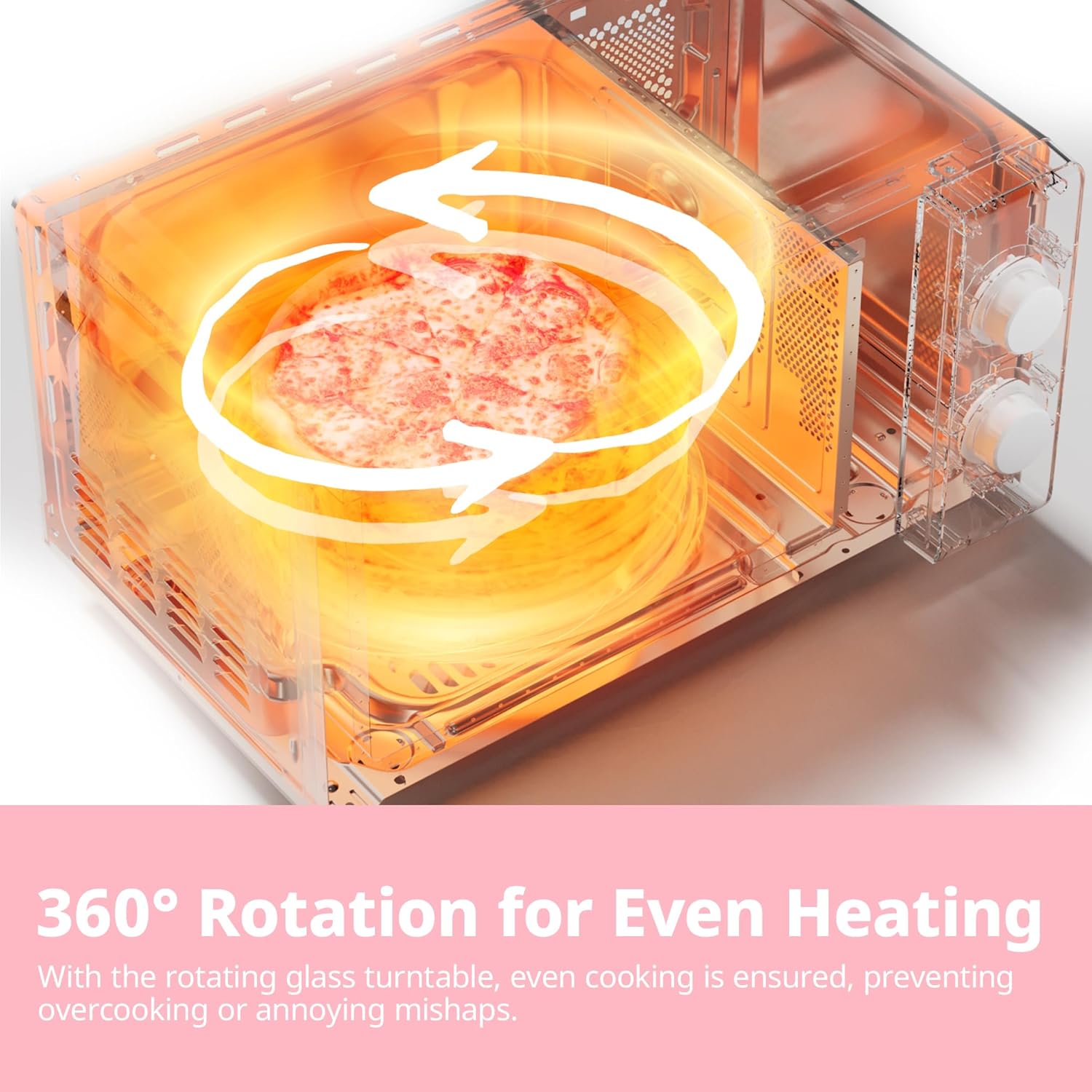 700W White 19L 5-level Power Kitchen Manual Microwave Oven with Timer