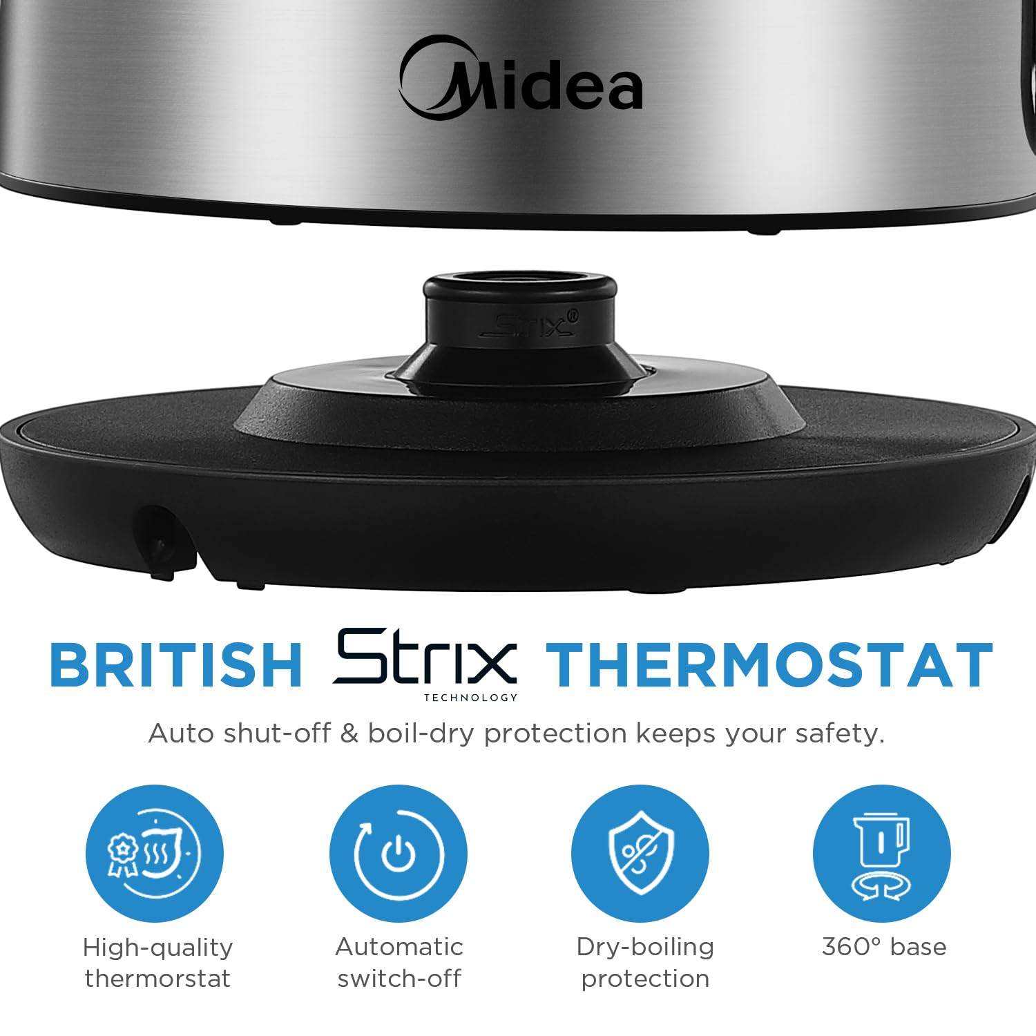 1.7L 3000W Fast Boil Electric Kettle