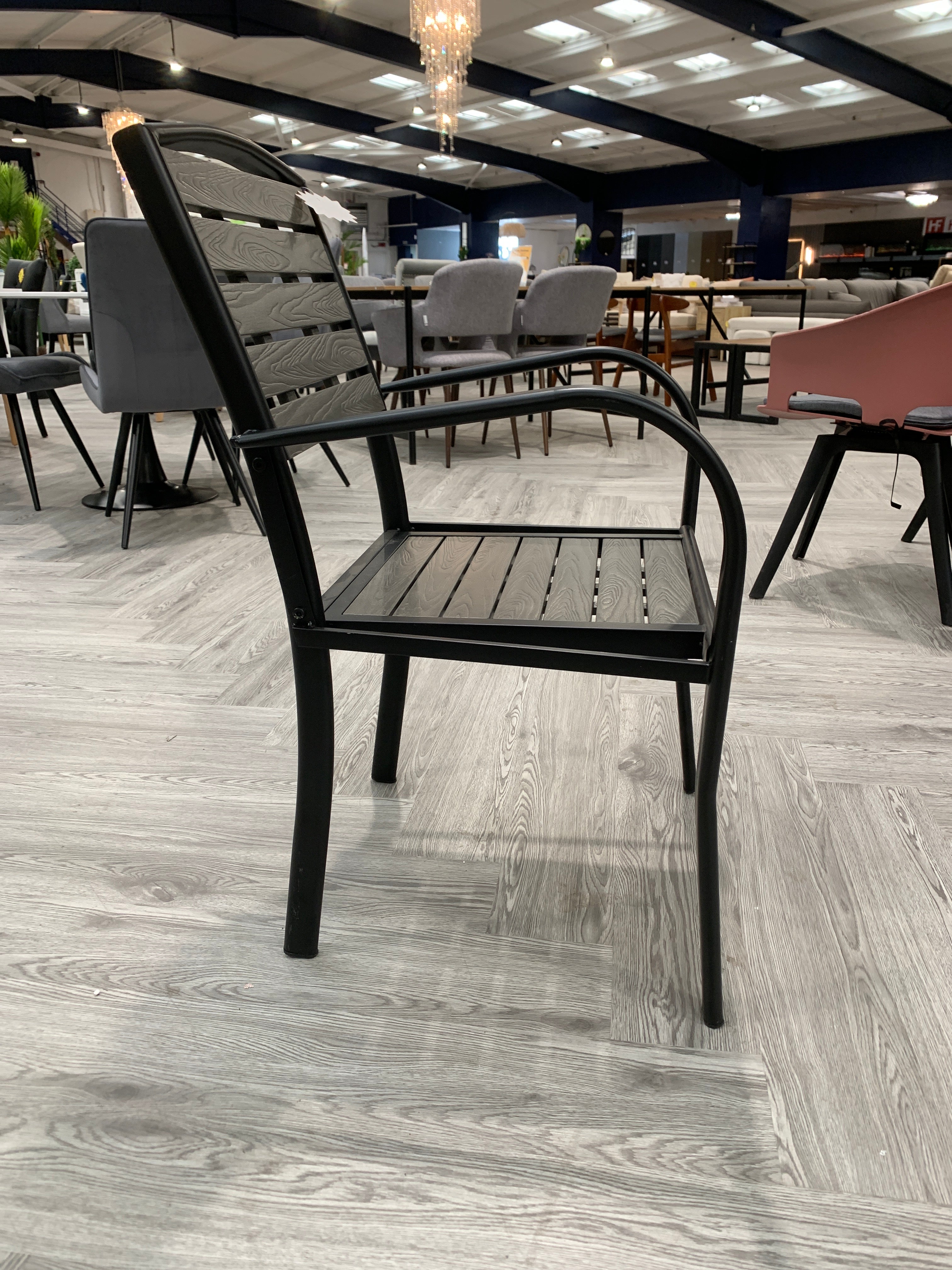 Garden WPC Outdoor Dining Armchair Grey 1PC