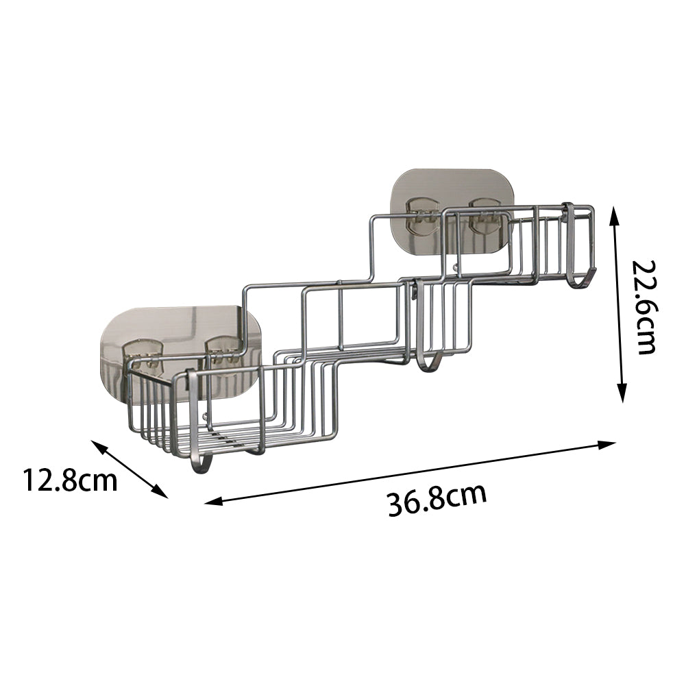 New Silver Stainless Steel Wall Shelf Storage Holder
