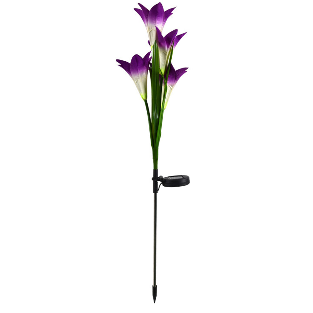 New Lily Flower Ground Solar Light Purple and White