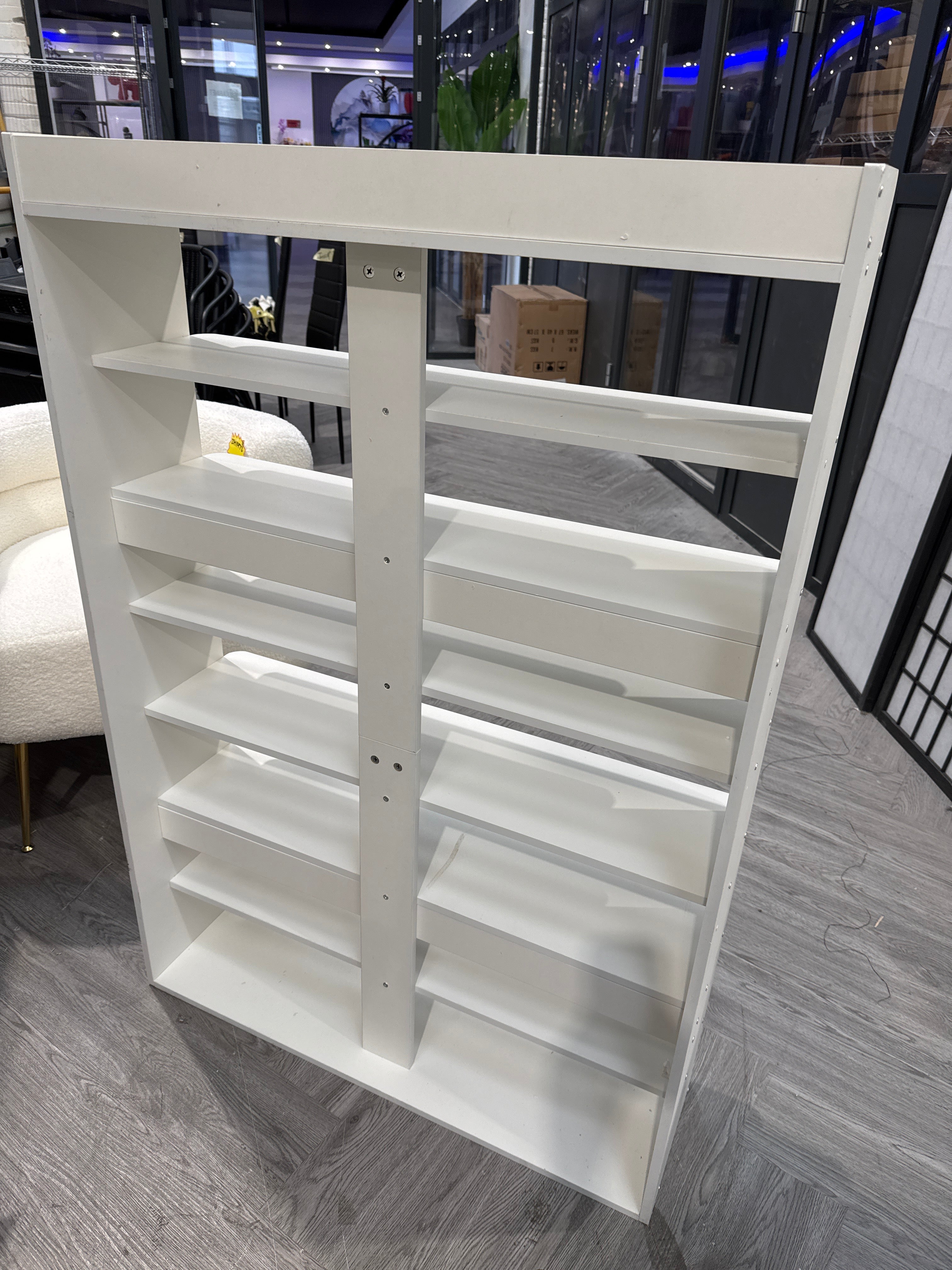 White 8 Tier Open Design Shoe Rack