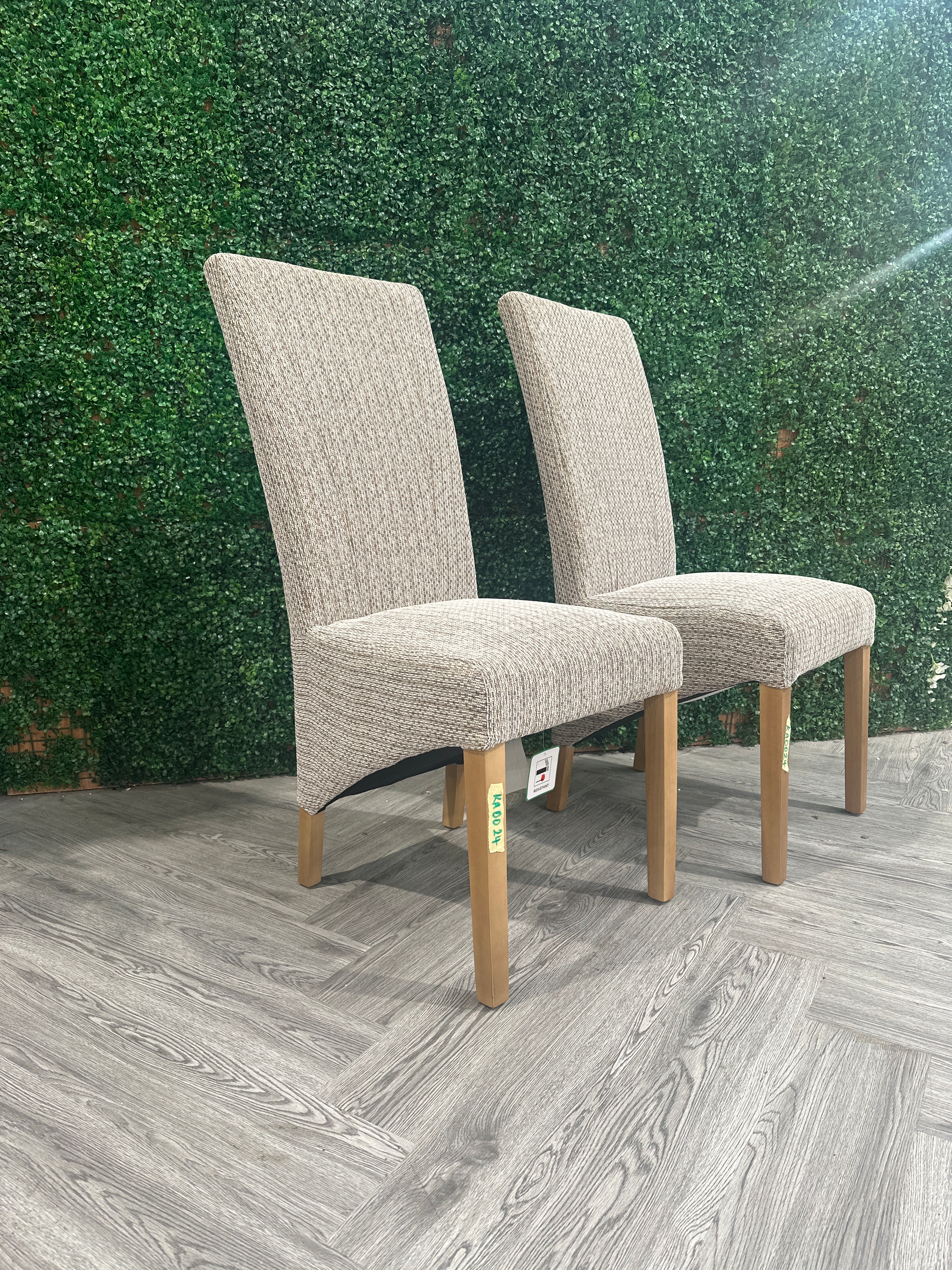 Set of 2 Florence Dining Chairs Mixed Brown