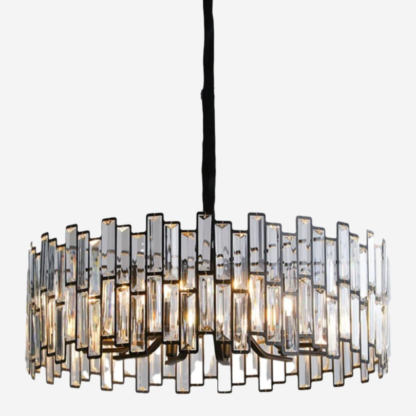 Round Crystal Chandelier Ceiling Light