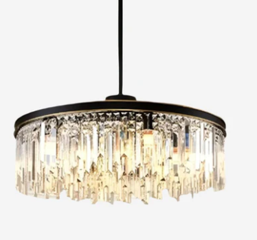 Round Crystal Chandelier Ceiling Light 80cm Dia
