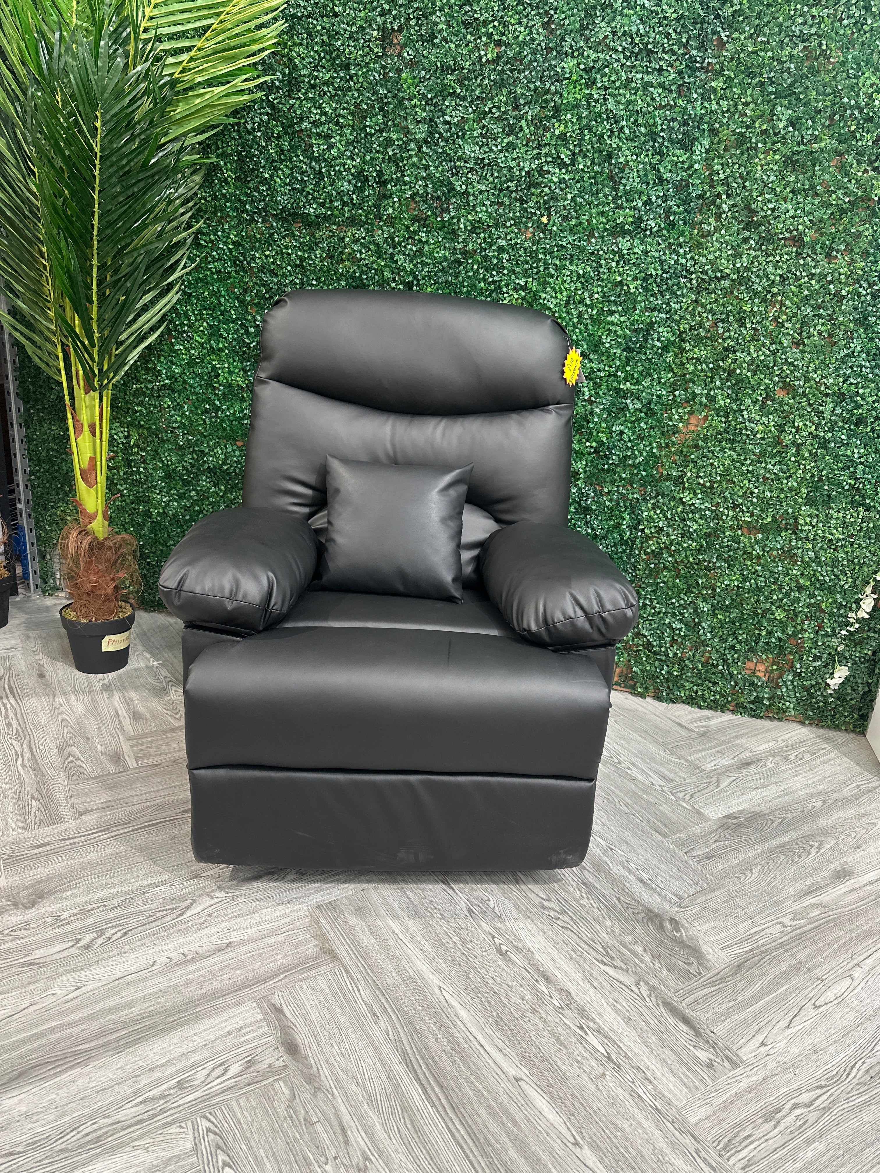 Manual Faux Leather Recliner Armchair
