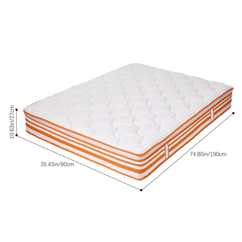 11Inch Single Mattress Wavy Foam Pocket Spring Hybrid Mattress