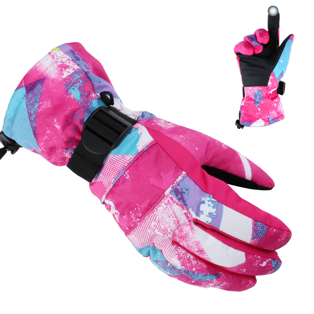New Women Ski Gloves Pink