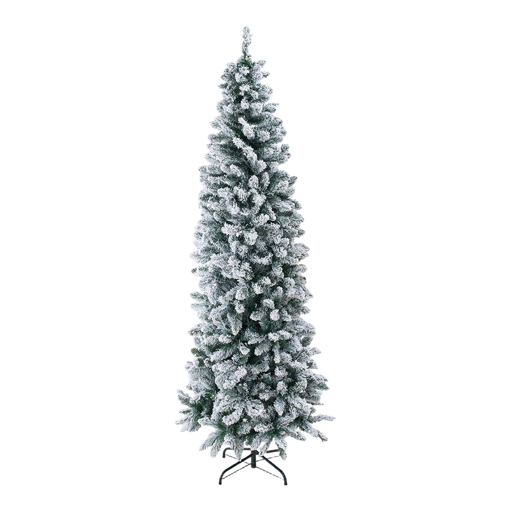 New Flocked Christmas Tree with X-Frame Stand 210cm H