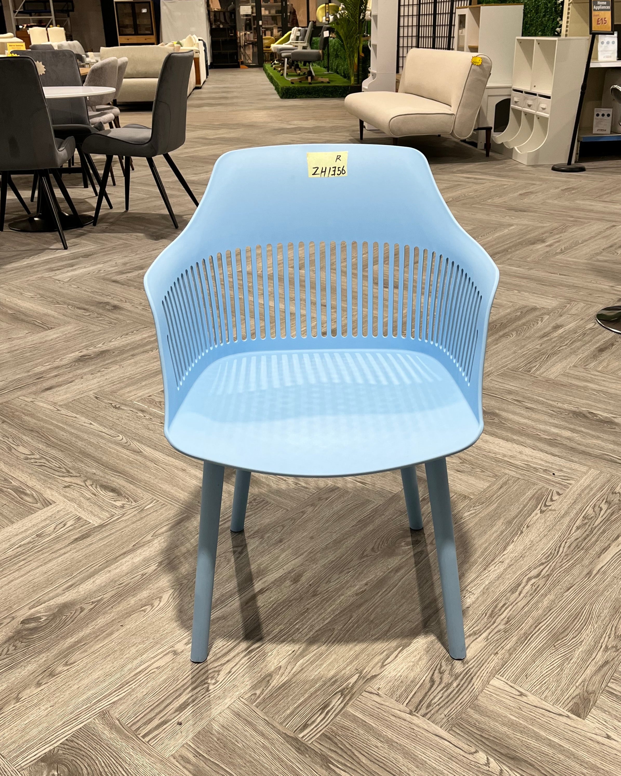 Stylish Blue Plastic Chair 1PC