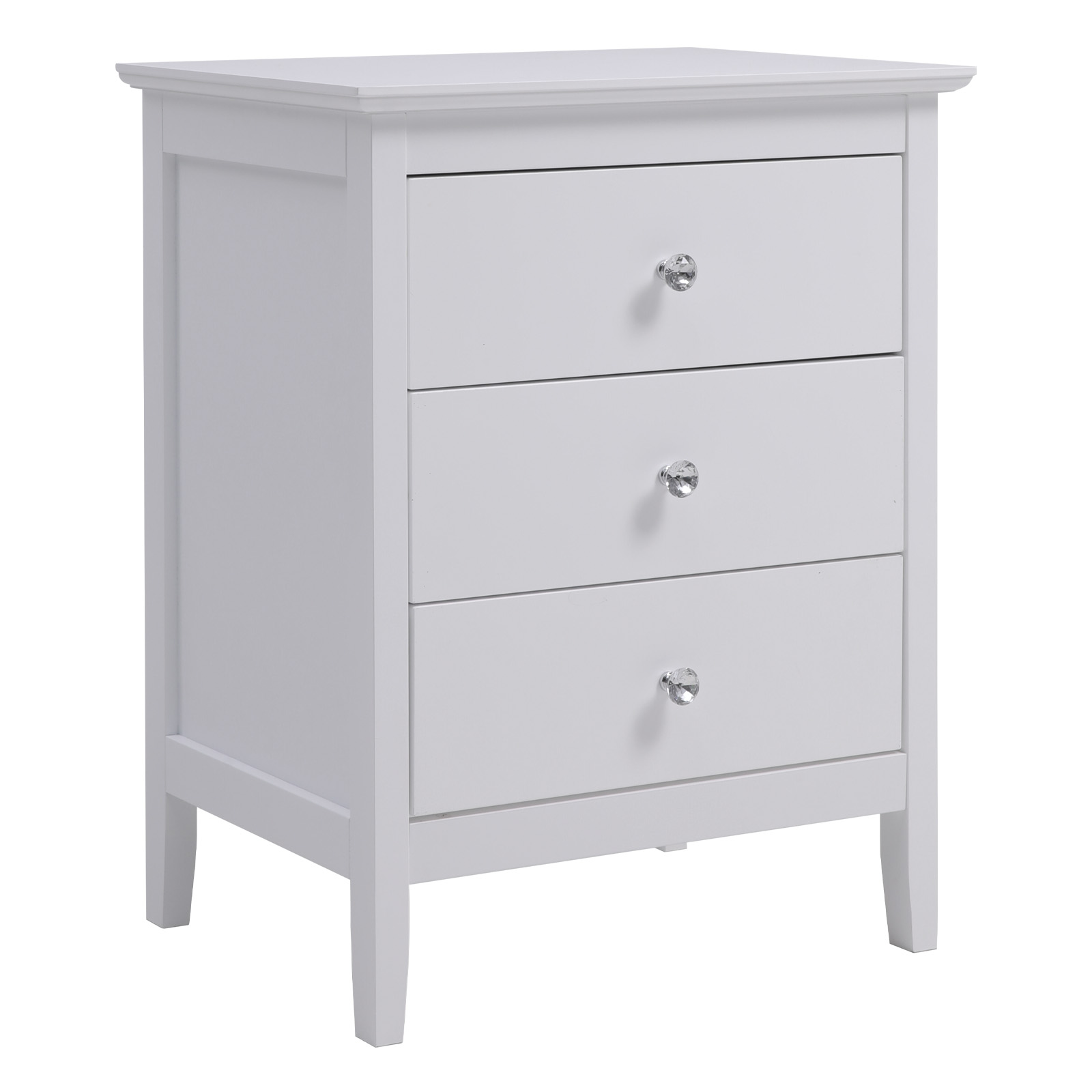 New White 3 Drawers Vertical Storage Cabinet