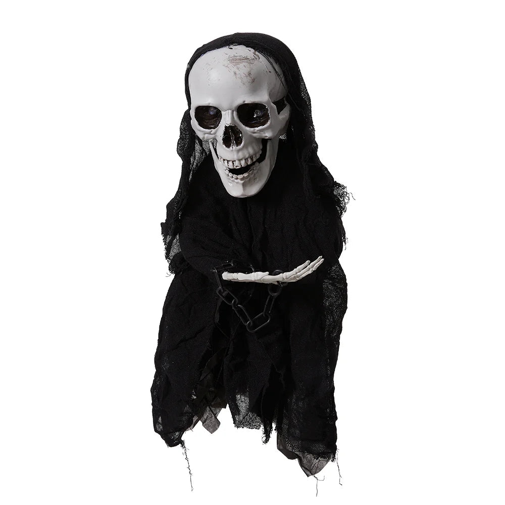 Halloween Sound Control Glowing Hanging Skeleton Ghost JR0010
