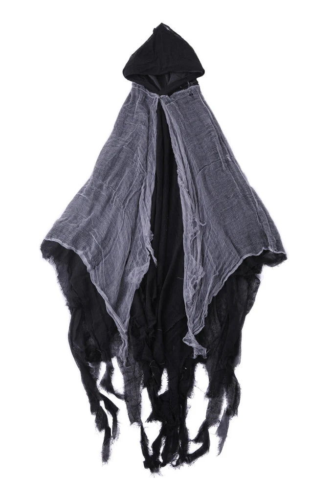Halloween Costume Cosplay Skeleton Cloak Black