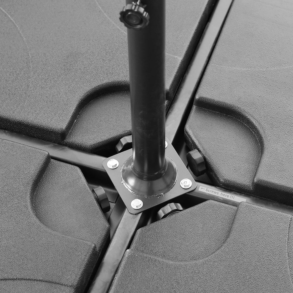 New HDPE Square Water and Sand Filled Freestanding Parasol Base