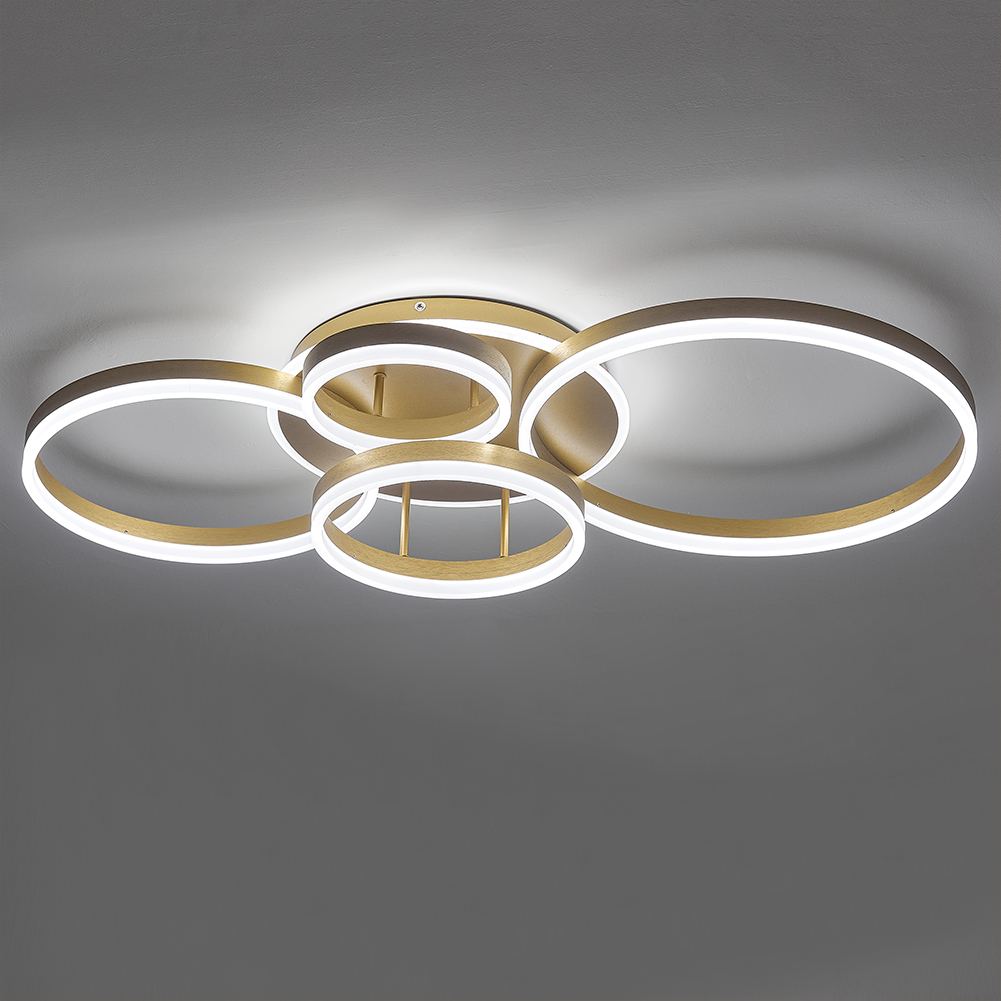 Classic Golden Loops Energy Efficient LED Ceiling Light 110cm W Dimmable