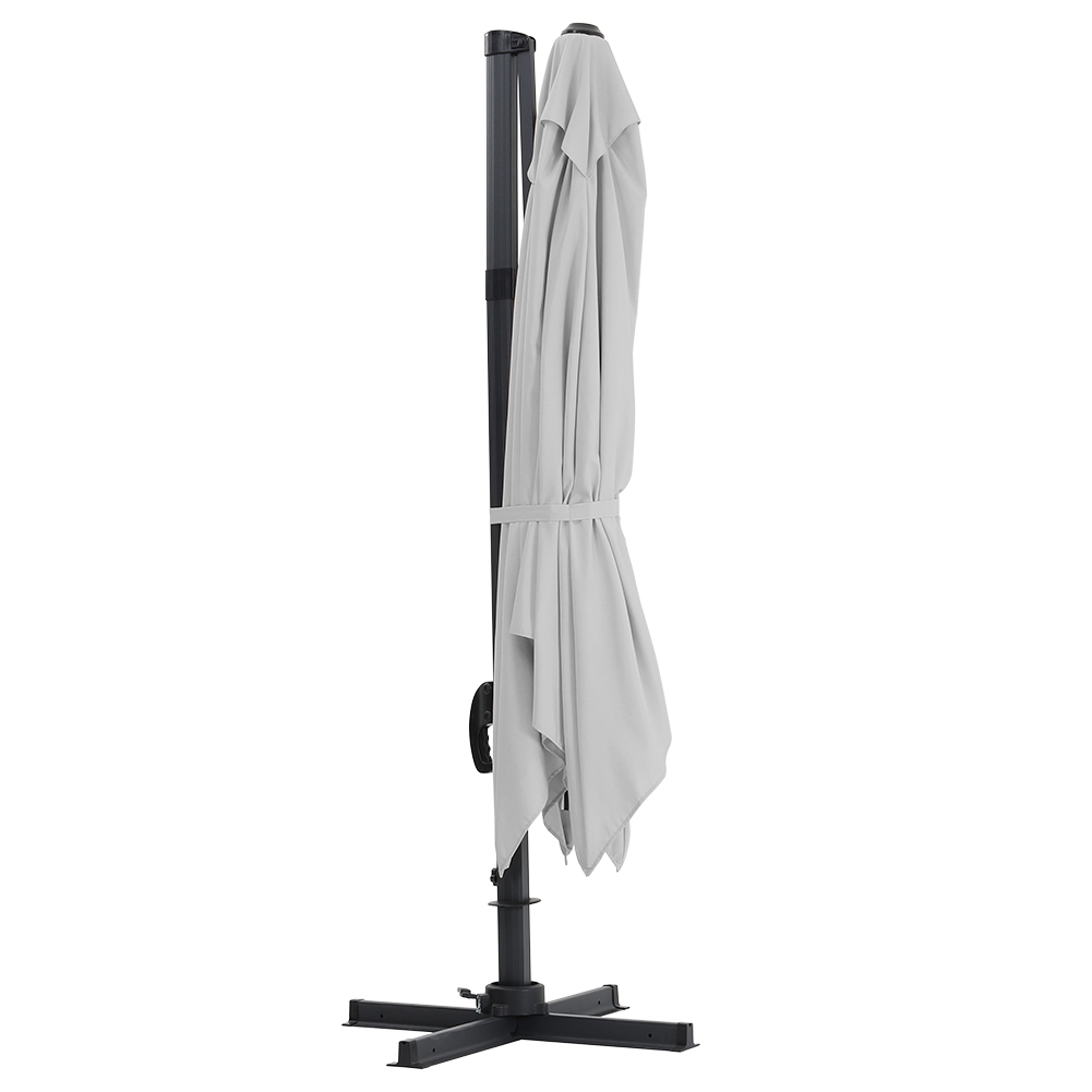 New 3M x 3M Large Square Canopy Rotating Outdoor Cantilever Parasol