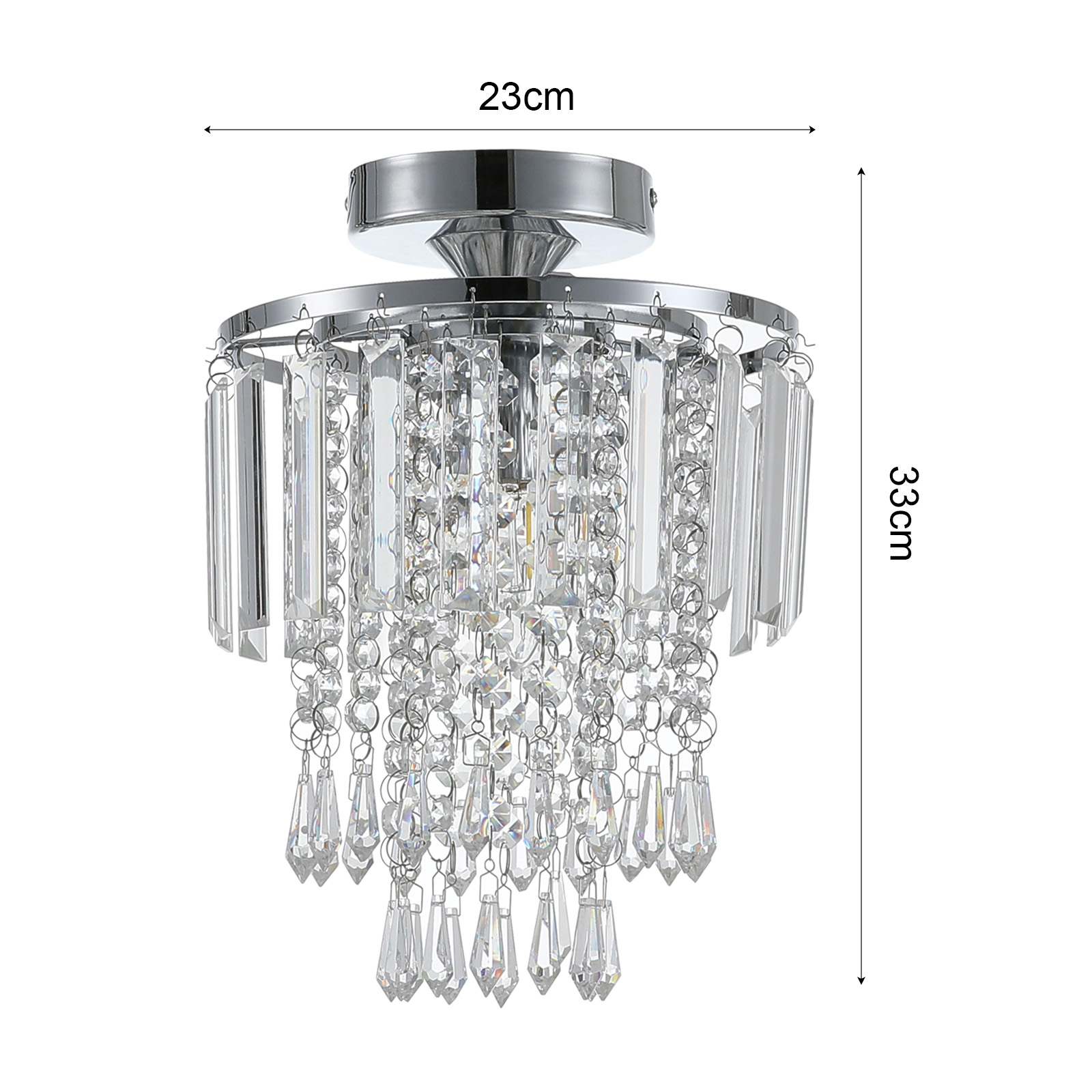 New Crystal-like Bars and Droplets Mount Ceiling Light Non Dimmable