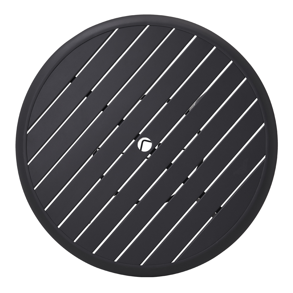 New Garden Metal Slatted Coffee Table Round Outdoor Table