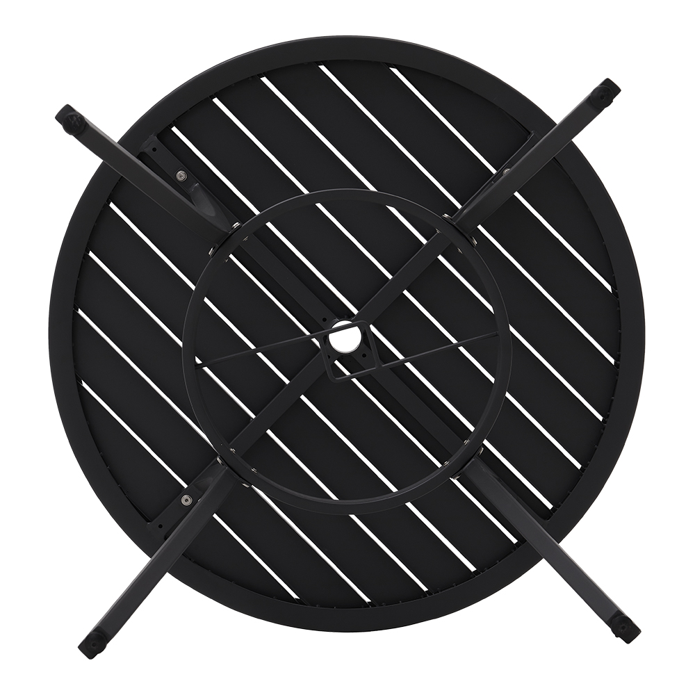 New Garden Metal Slatted Coffee Table Round Outdoor Table