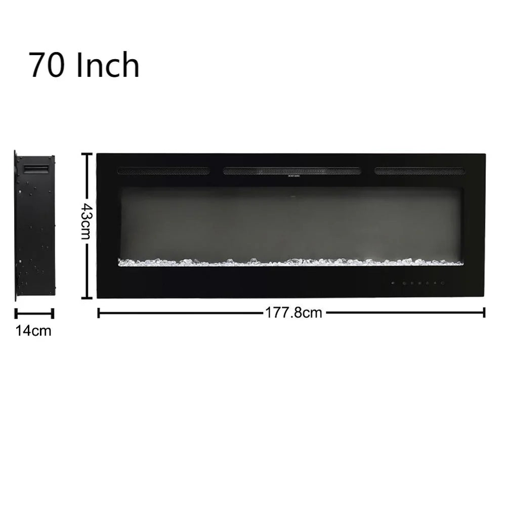 New 40/50/60/70/80 inch Electric Fireplace Adjustable Flame with Remote