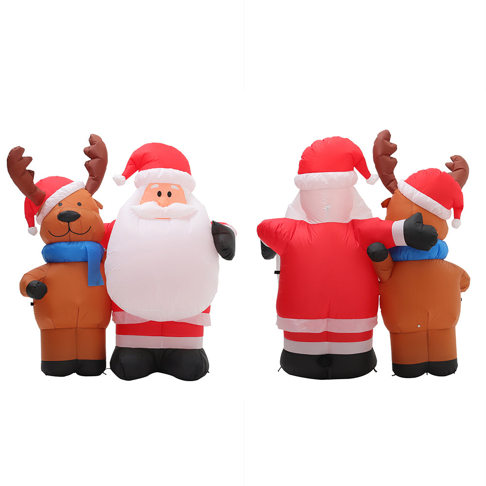 1.5m Inflatable Father Christmas Air Blown with 4 LED Light Outdoor Decor