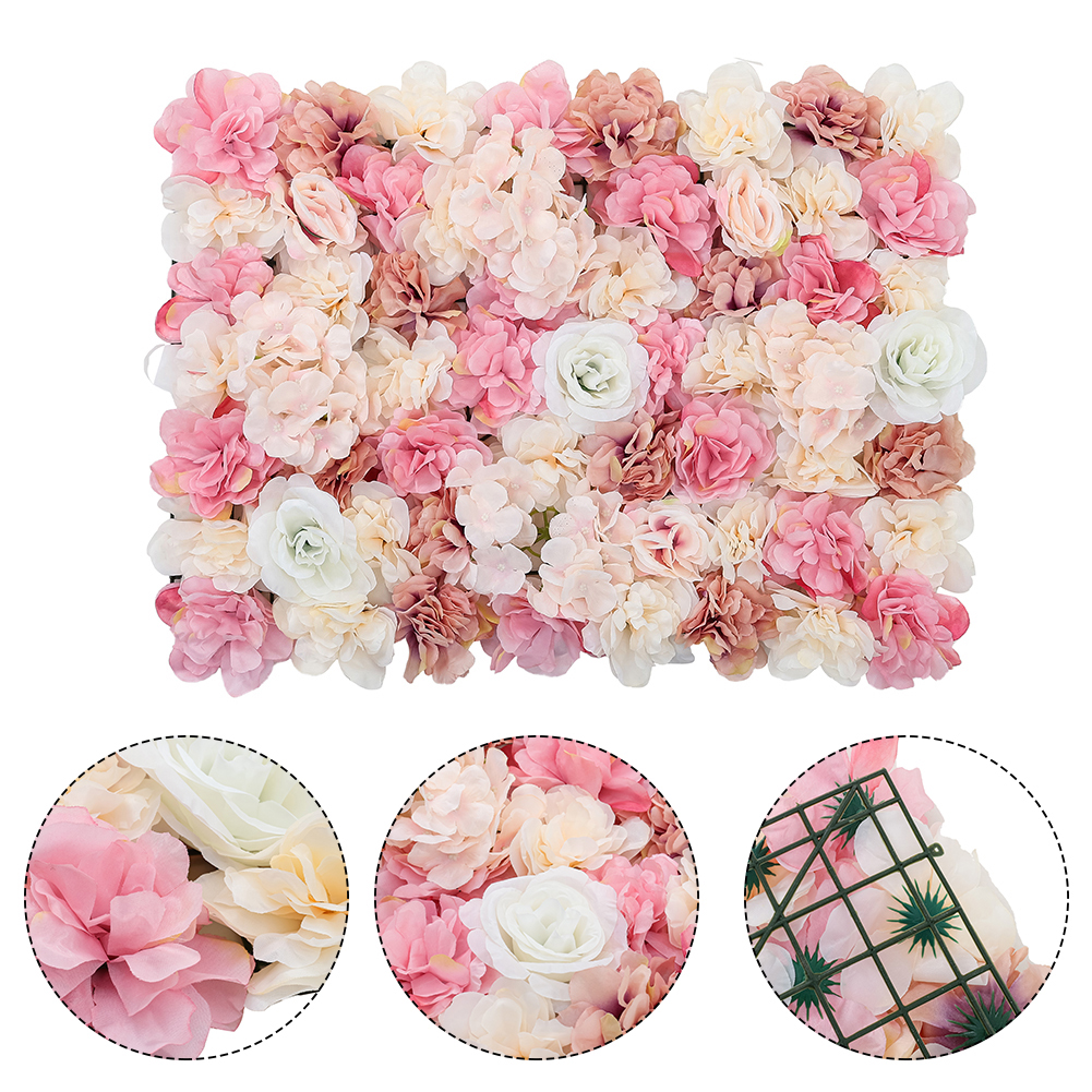 Artificial Rose Flower Backdrop Wall Panel