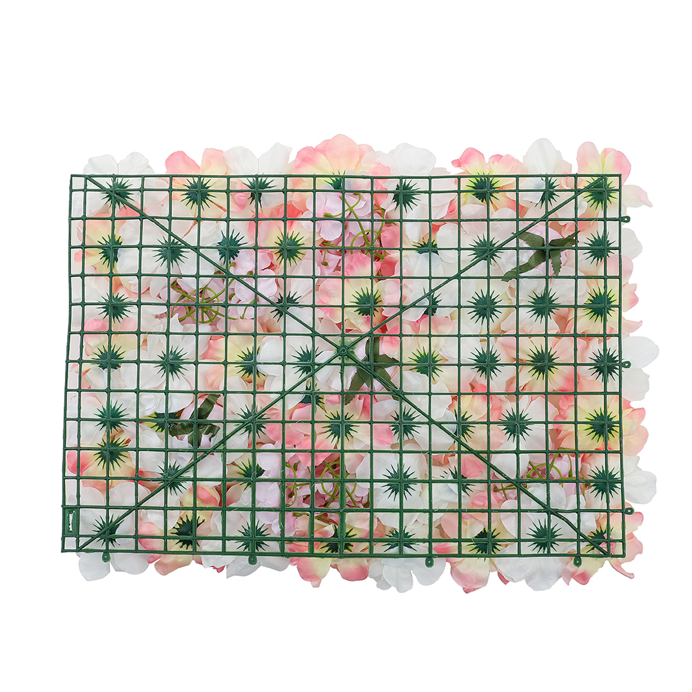 Artificial Pink Rose Flower Backdrop Wall Panel